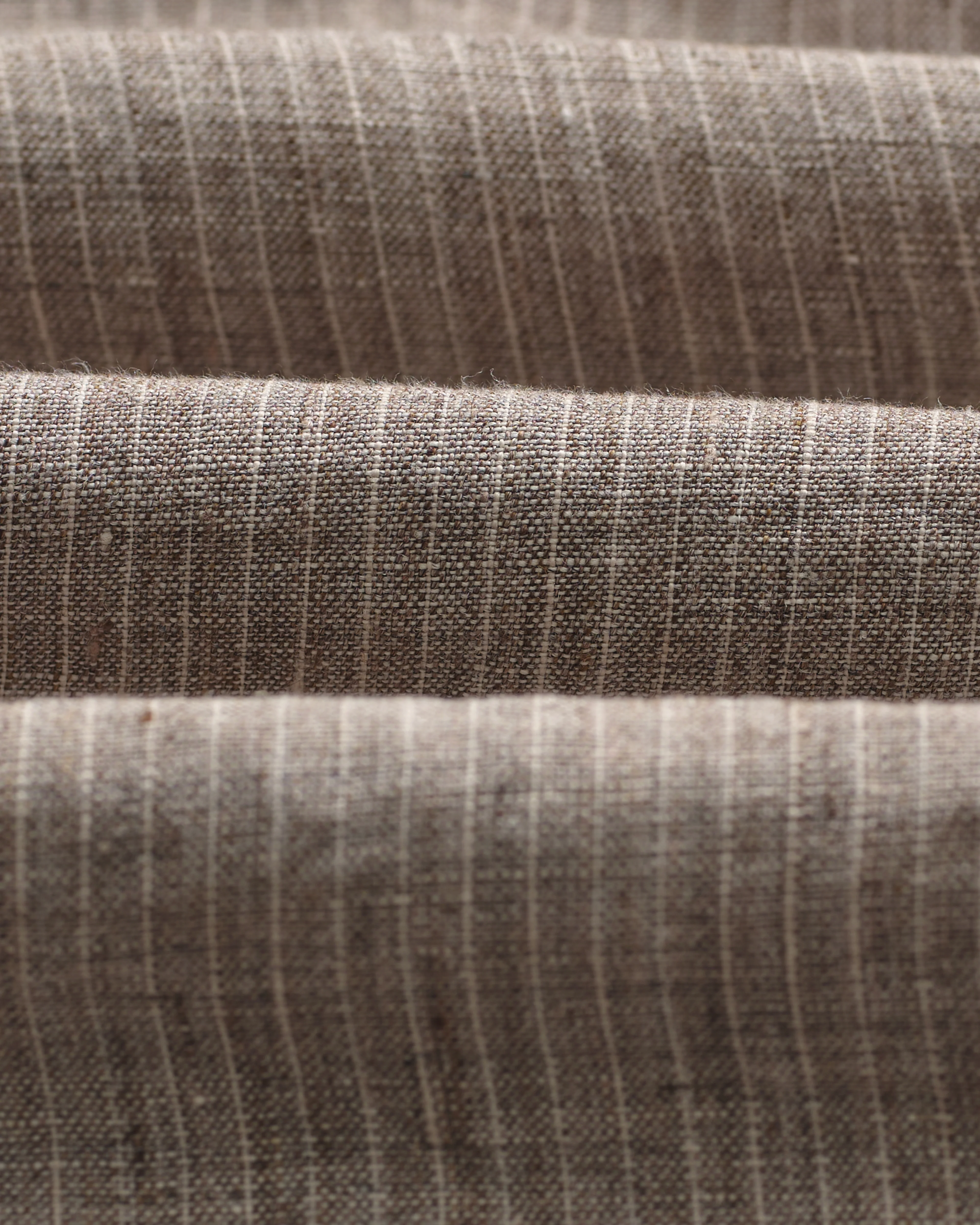 Alp - Natural And Brown Stripe Linen Slim Fit Trousers - Image 9