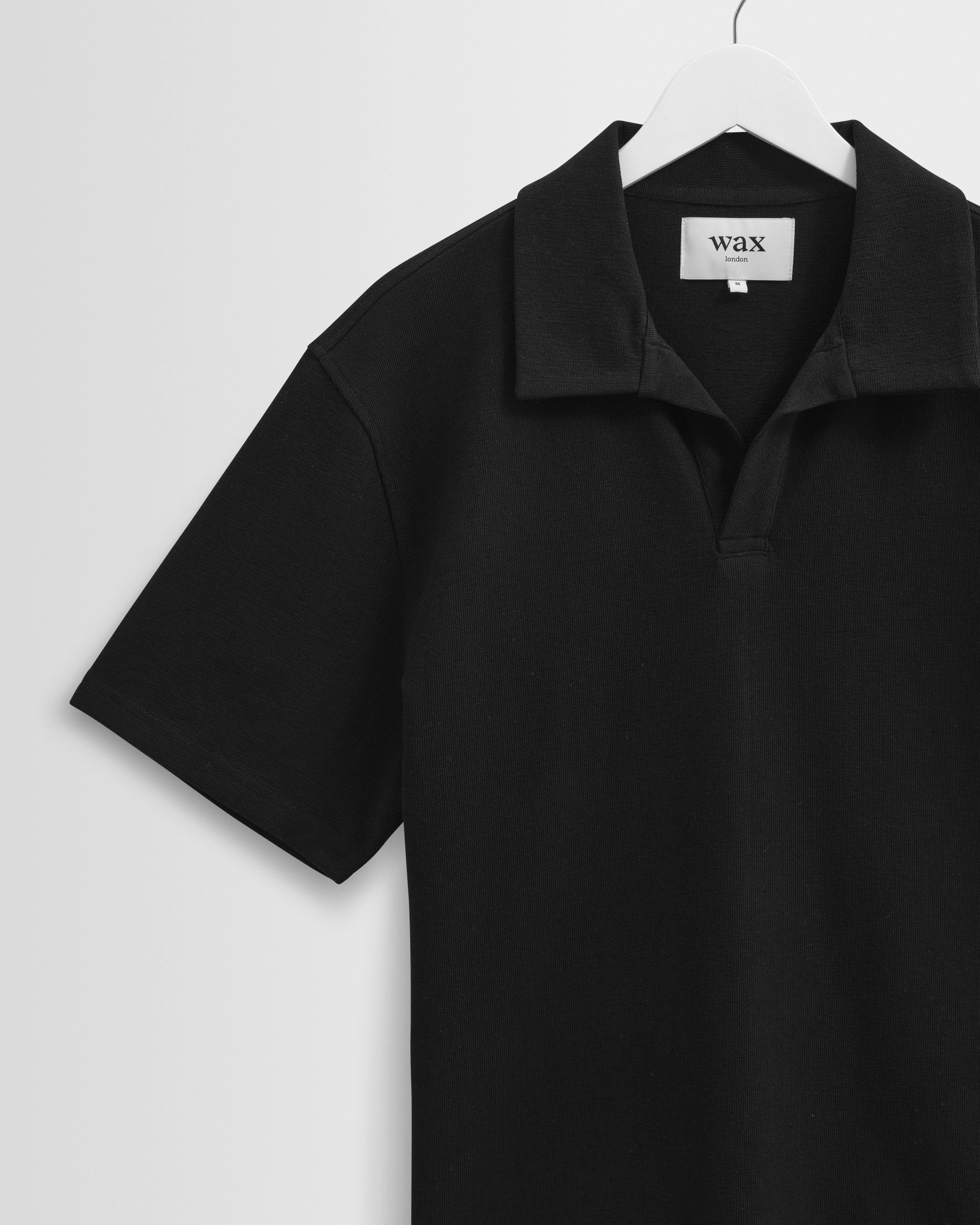 Atwood - Black Textured Organic Cotton Polo Shirt - Image 8