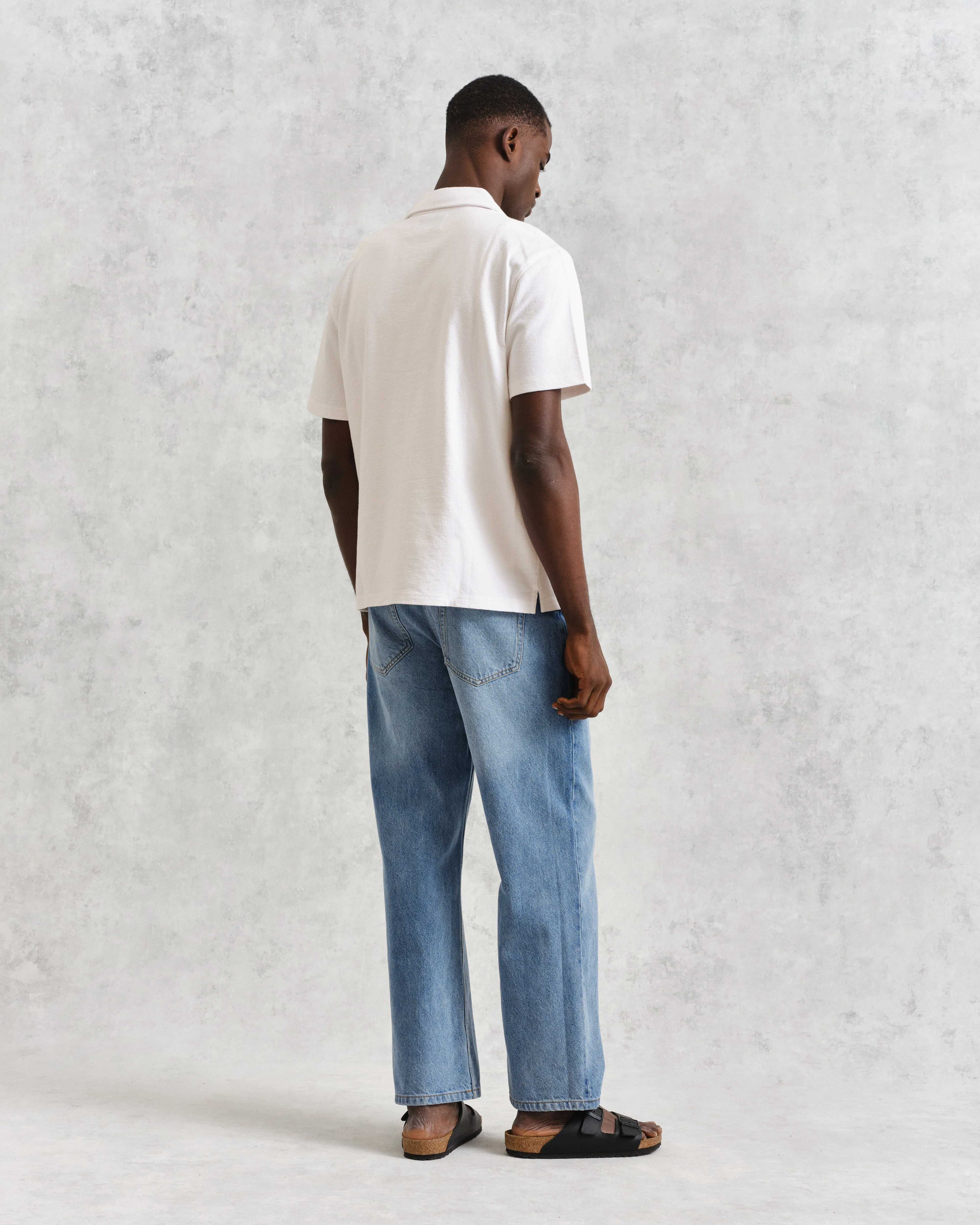 Atwood - Ecru Textured Organic Cotton Polo Shirt - Image 5