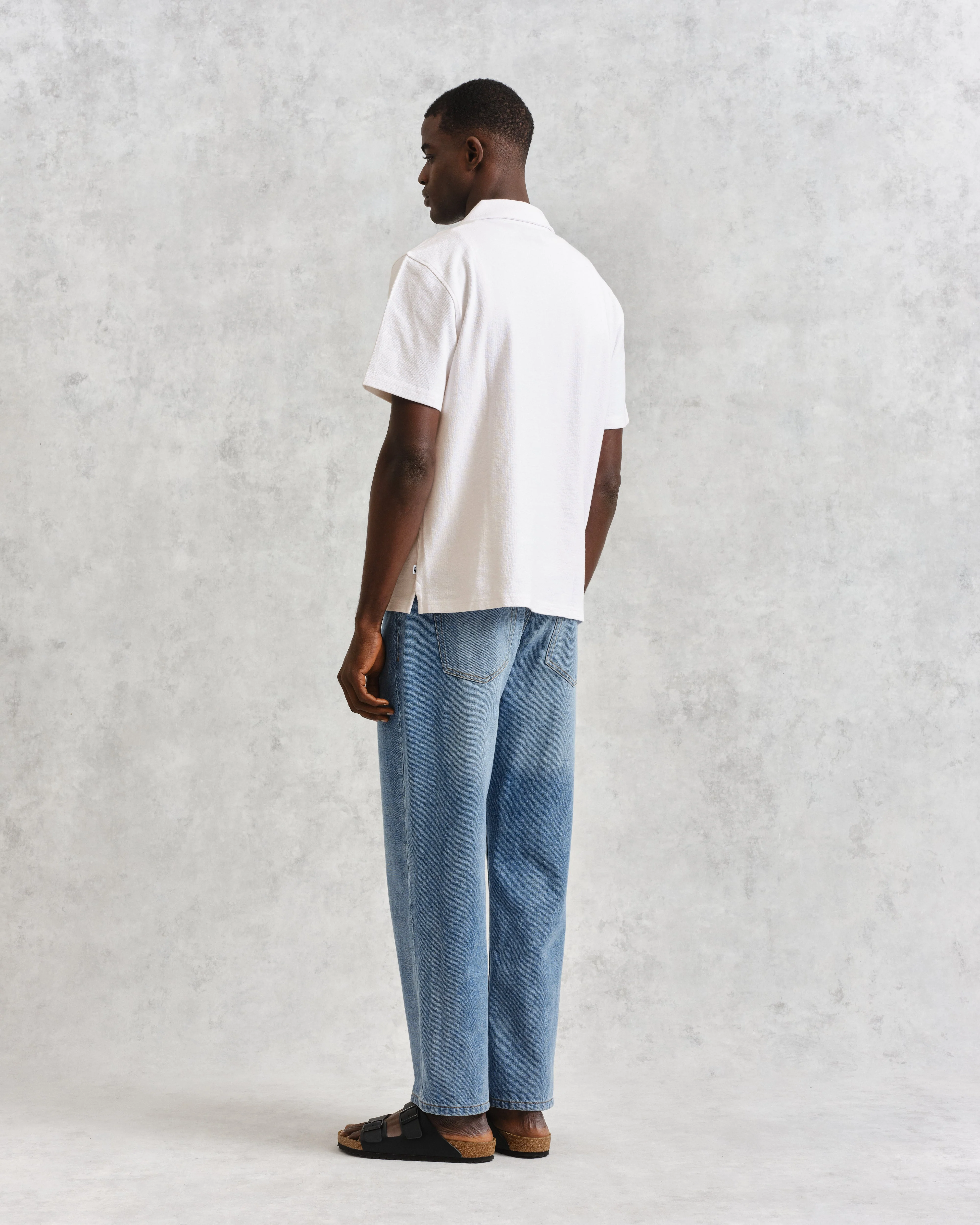 Atwood - Ecru Textured Organic Cotton Polo Shirt - Image 6