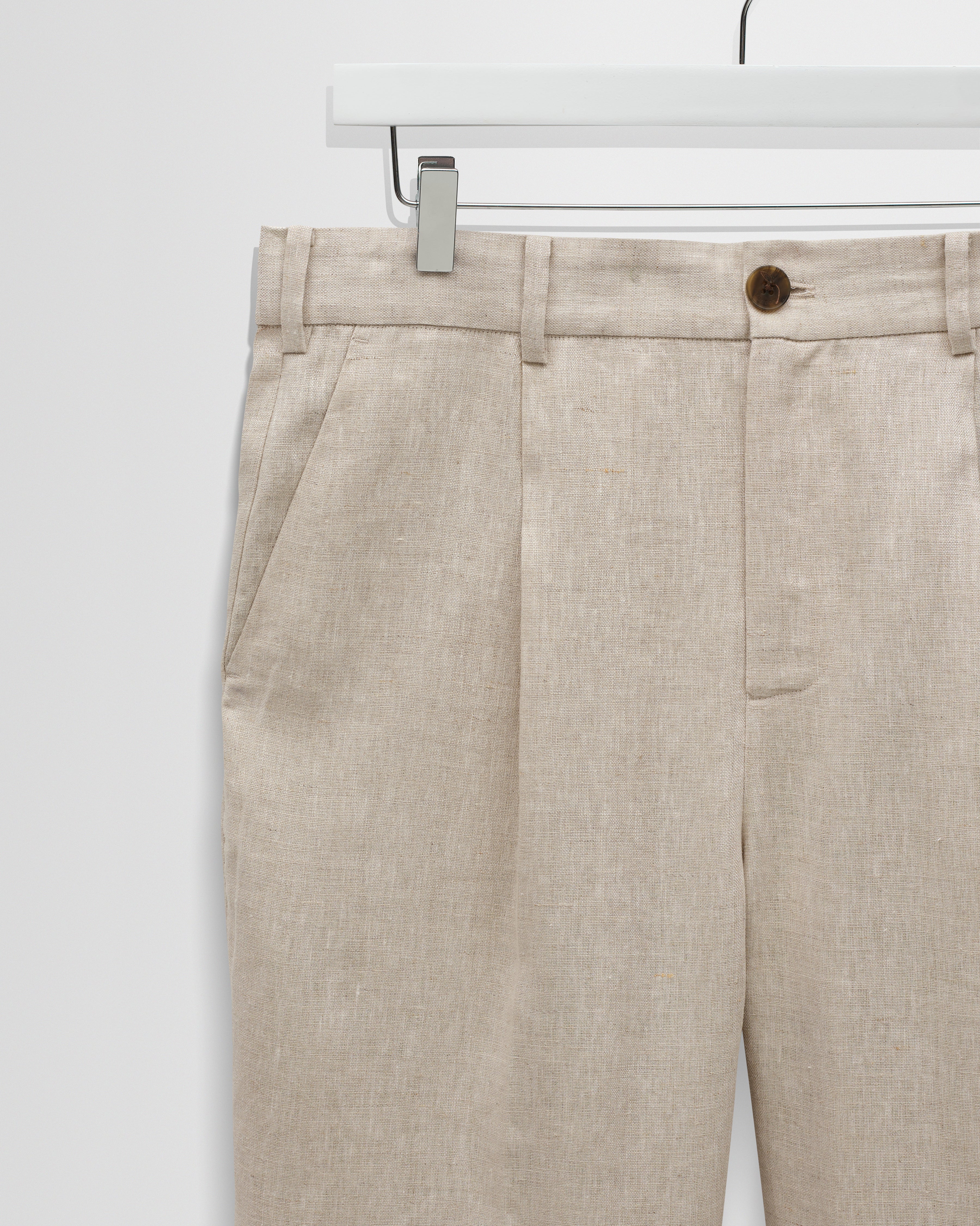 Aubyn - Natural Linen Loose Fit Trousers - Image 8