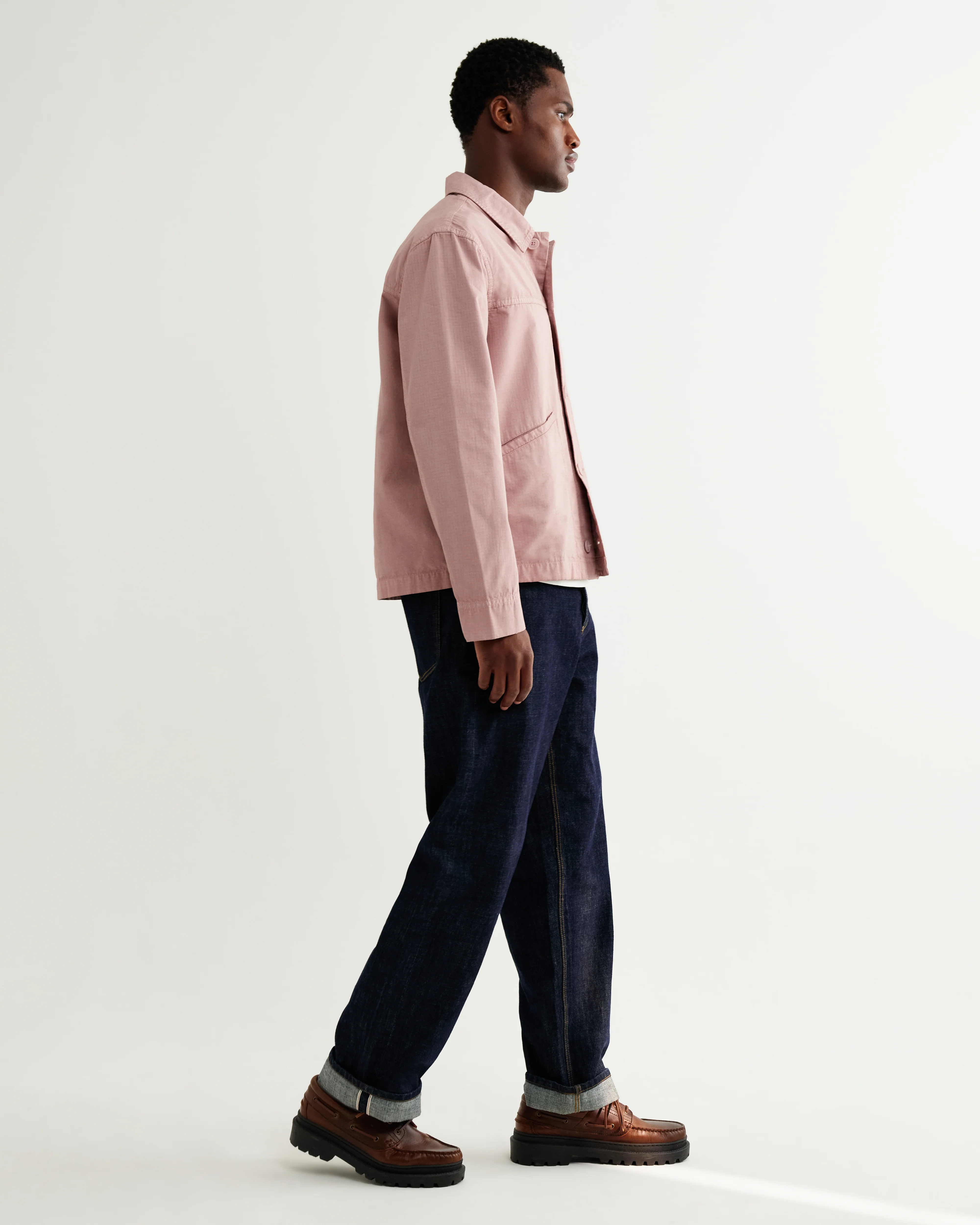 Barton - Dusty Pink Organic Cotton Ripstop Jacket - Image 5