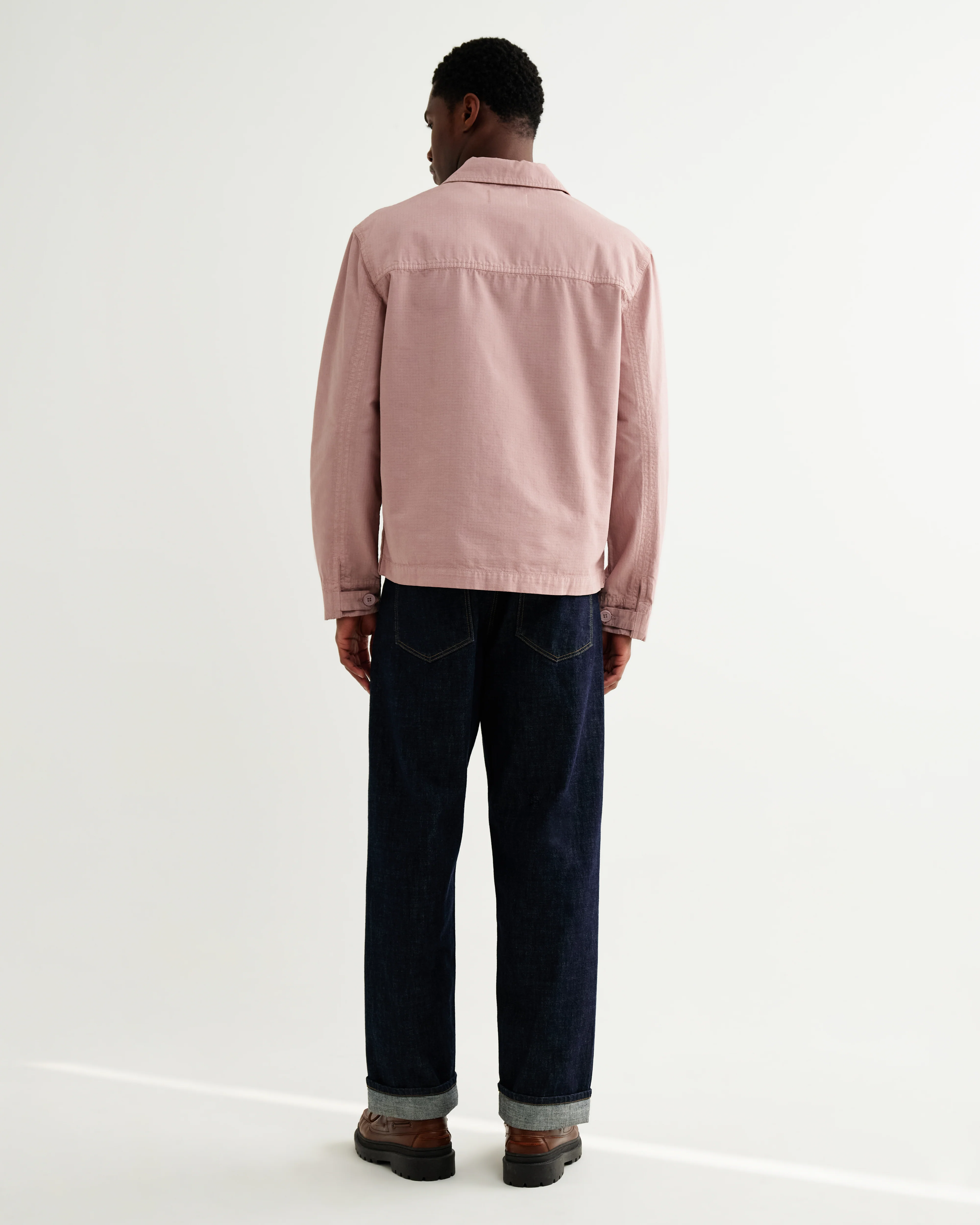 Barton - Dusty Pink Organic Cotton Ripstop Jacket - Image 6
