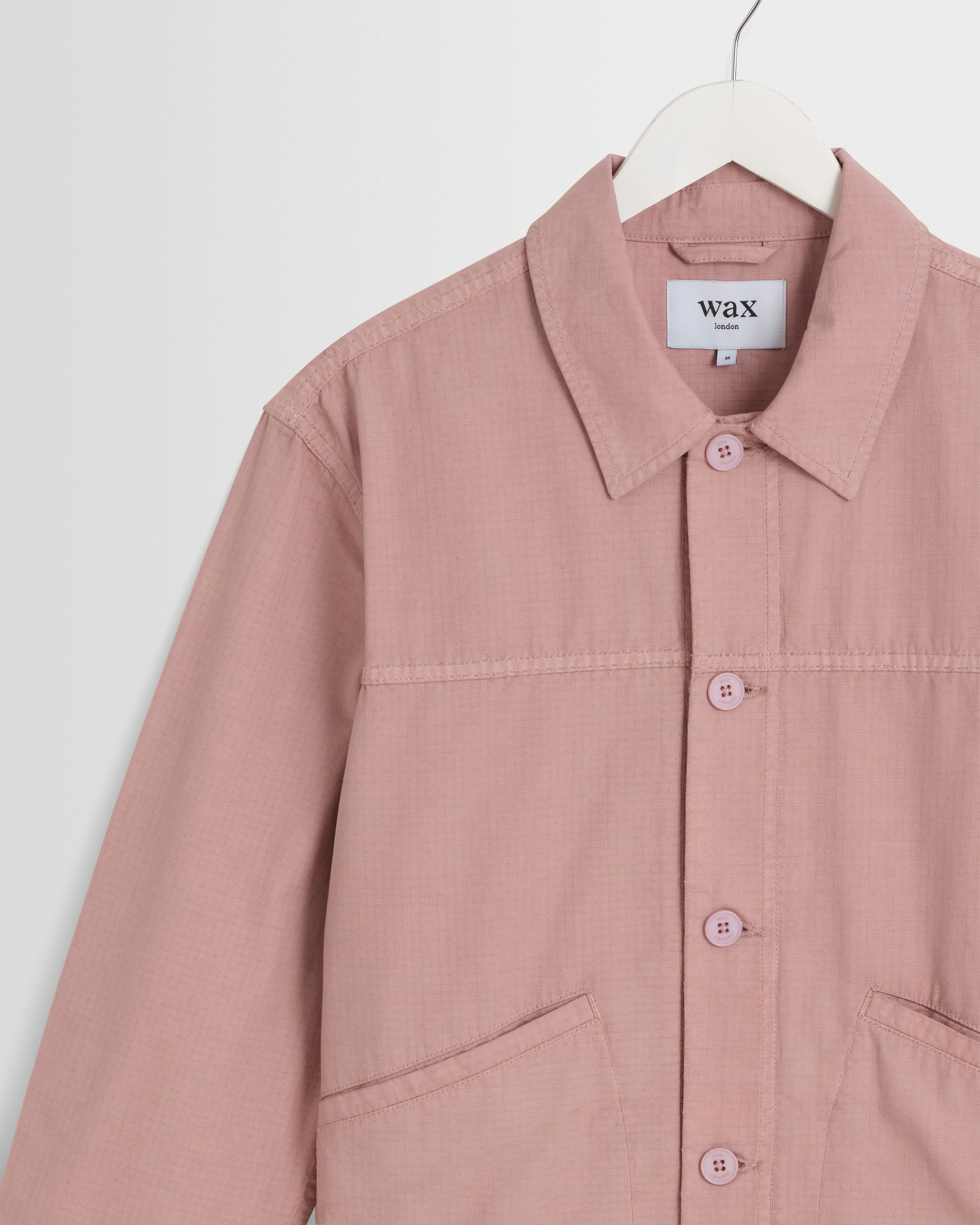 Barton - Dusty Pink Organic Cotton Ripstop Jacket - Image 7