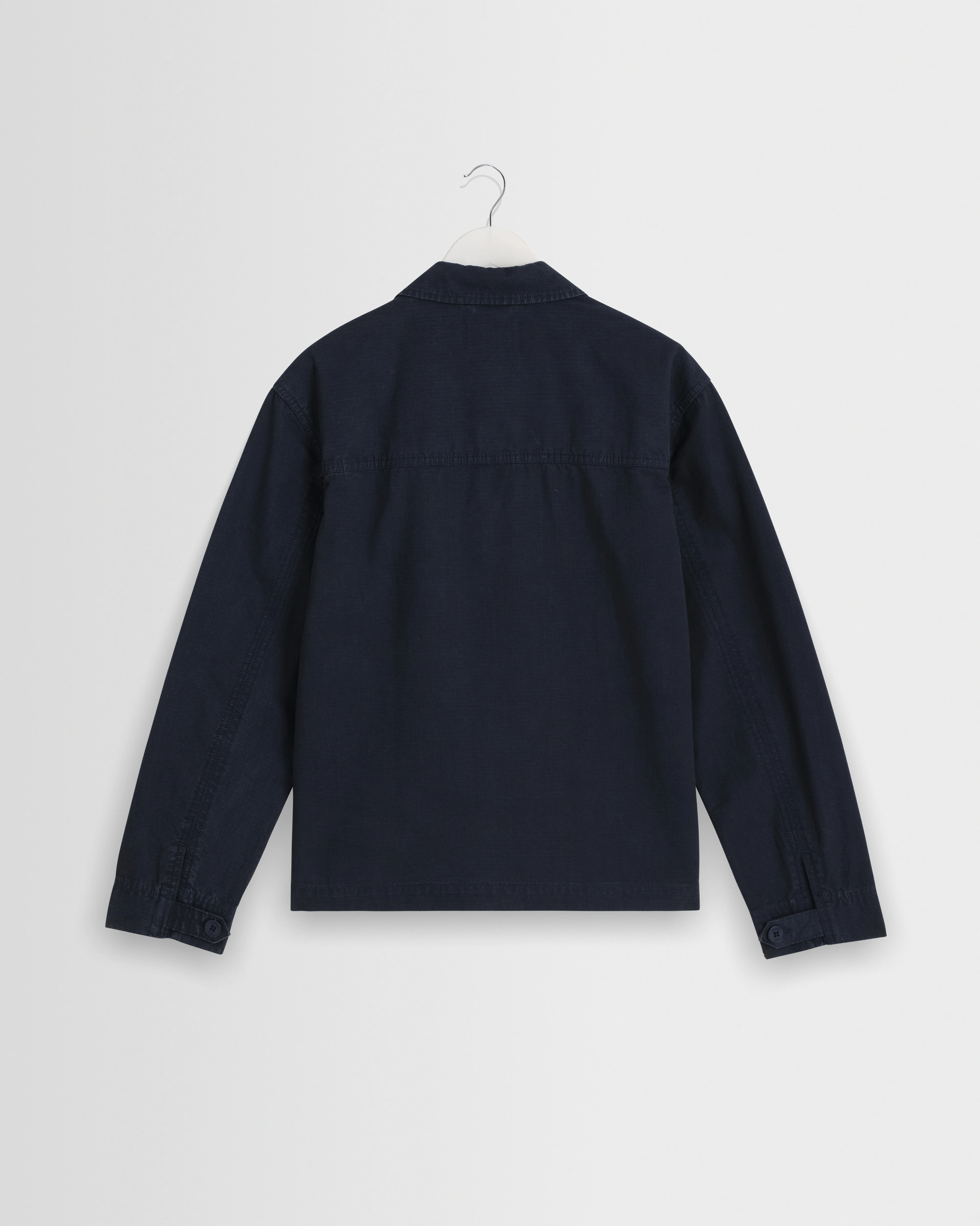 Barton - Navy Organic Cotton Ripstop Jacket - Image 8