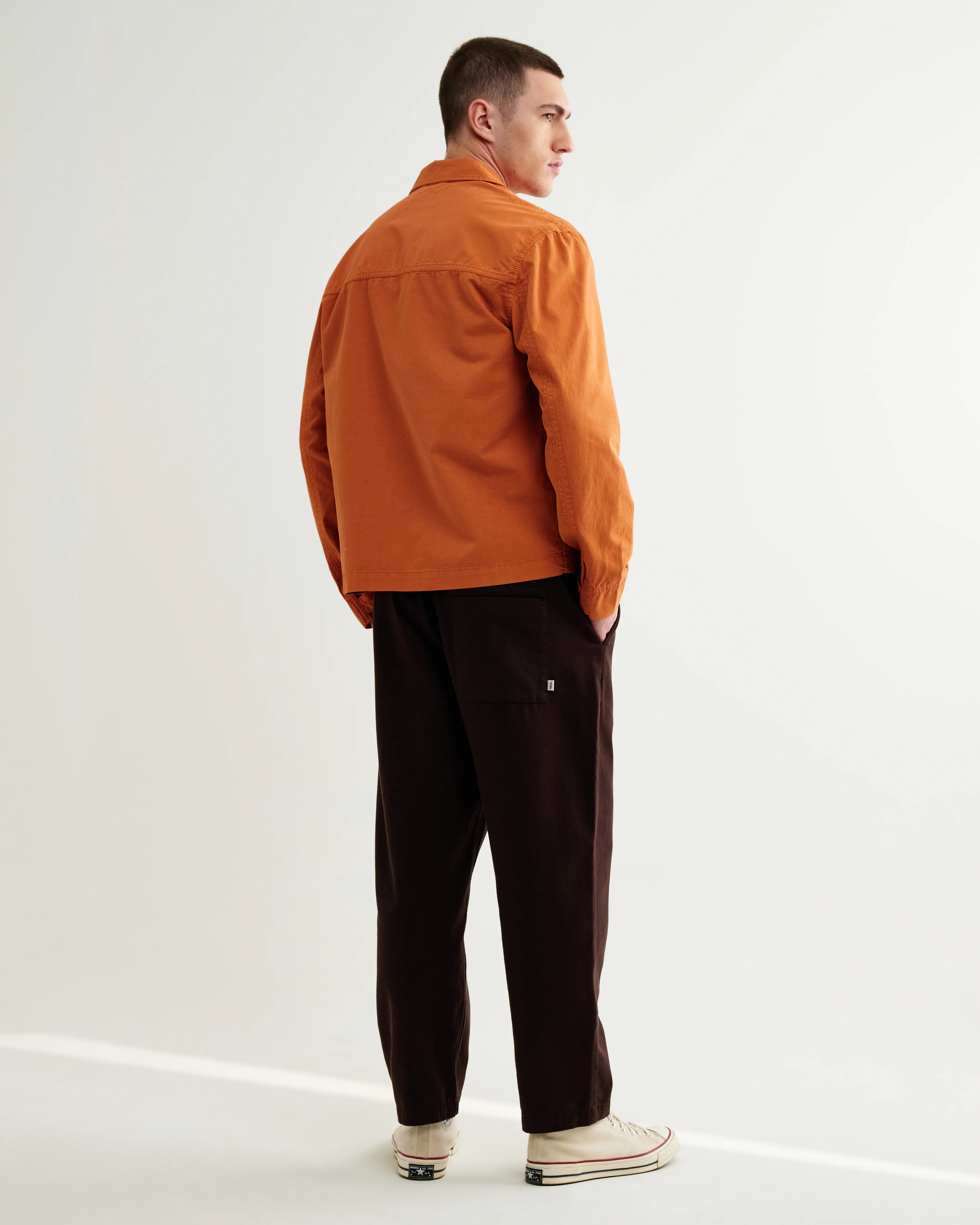 Barton - Orange Organic Cotton Ripstop Jacket - Image 6