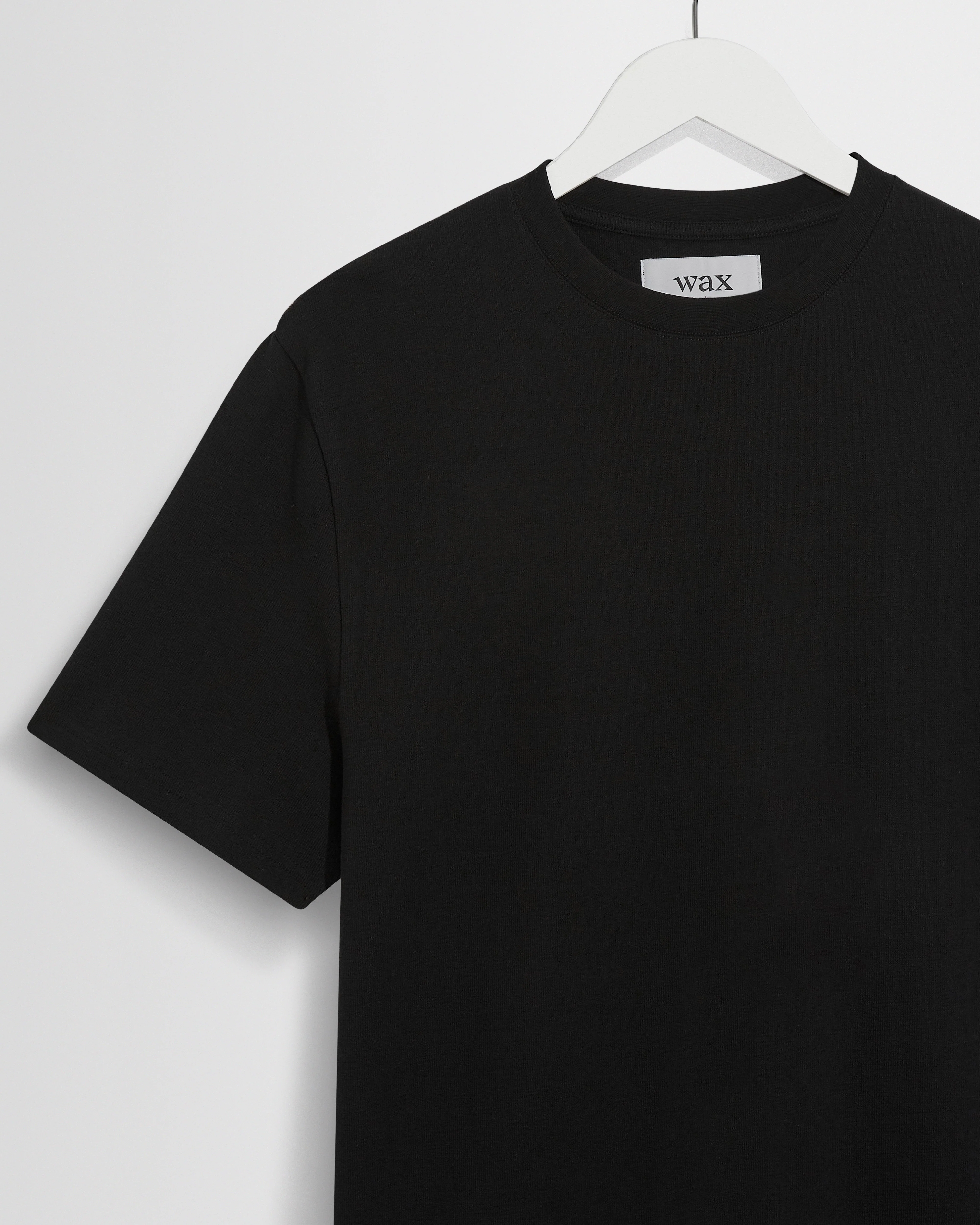 Dean - Black Textured Organic Cotton T-Shirt - Image 7