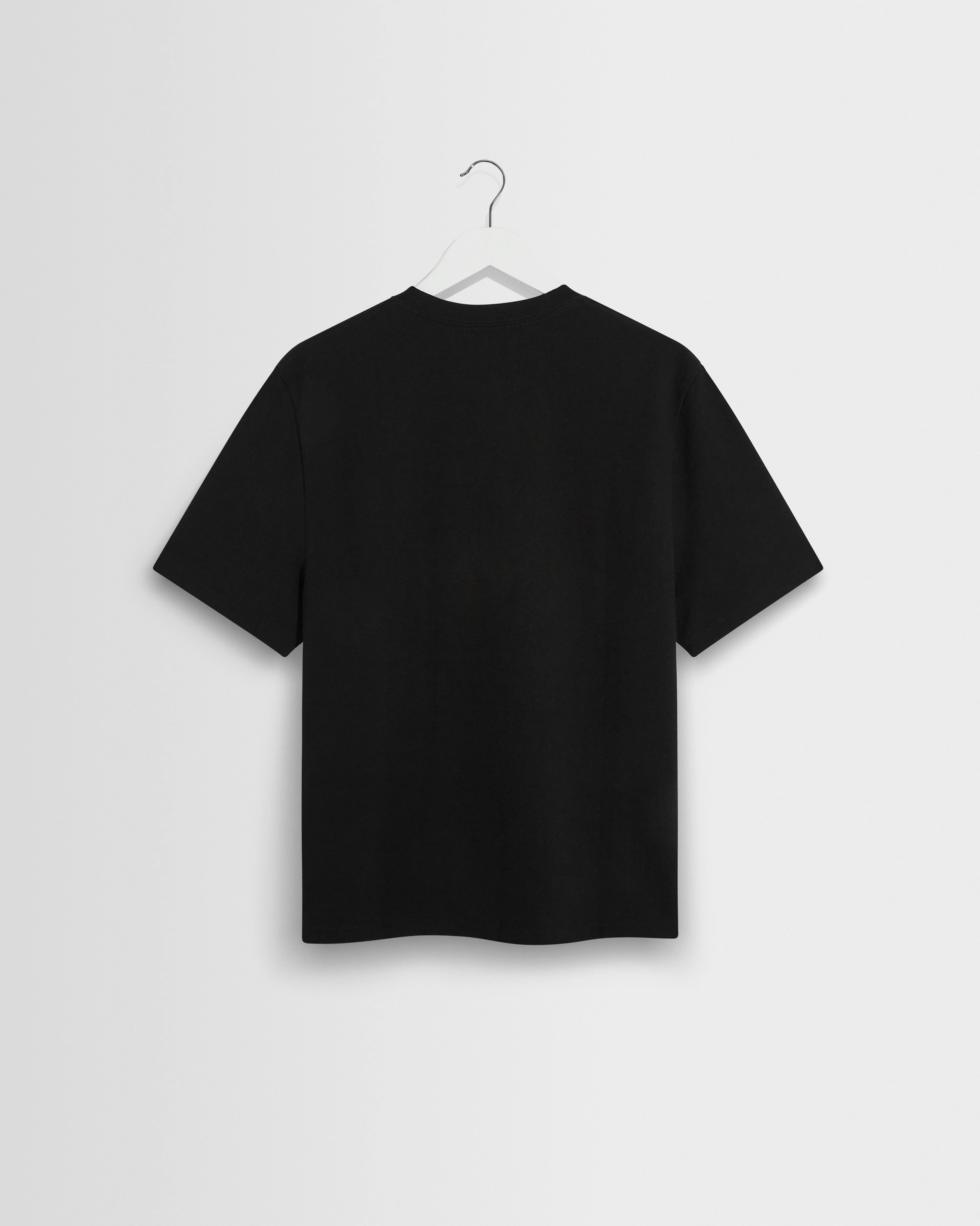 Dean - Black Textured Organic Cotton T-Shirt - Image 8
