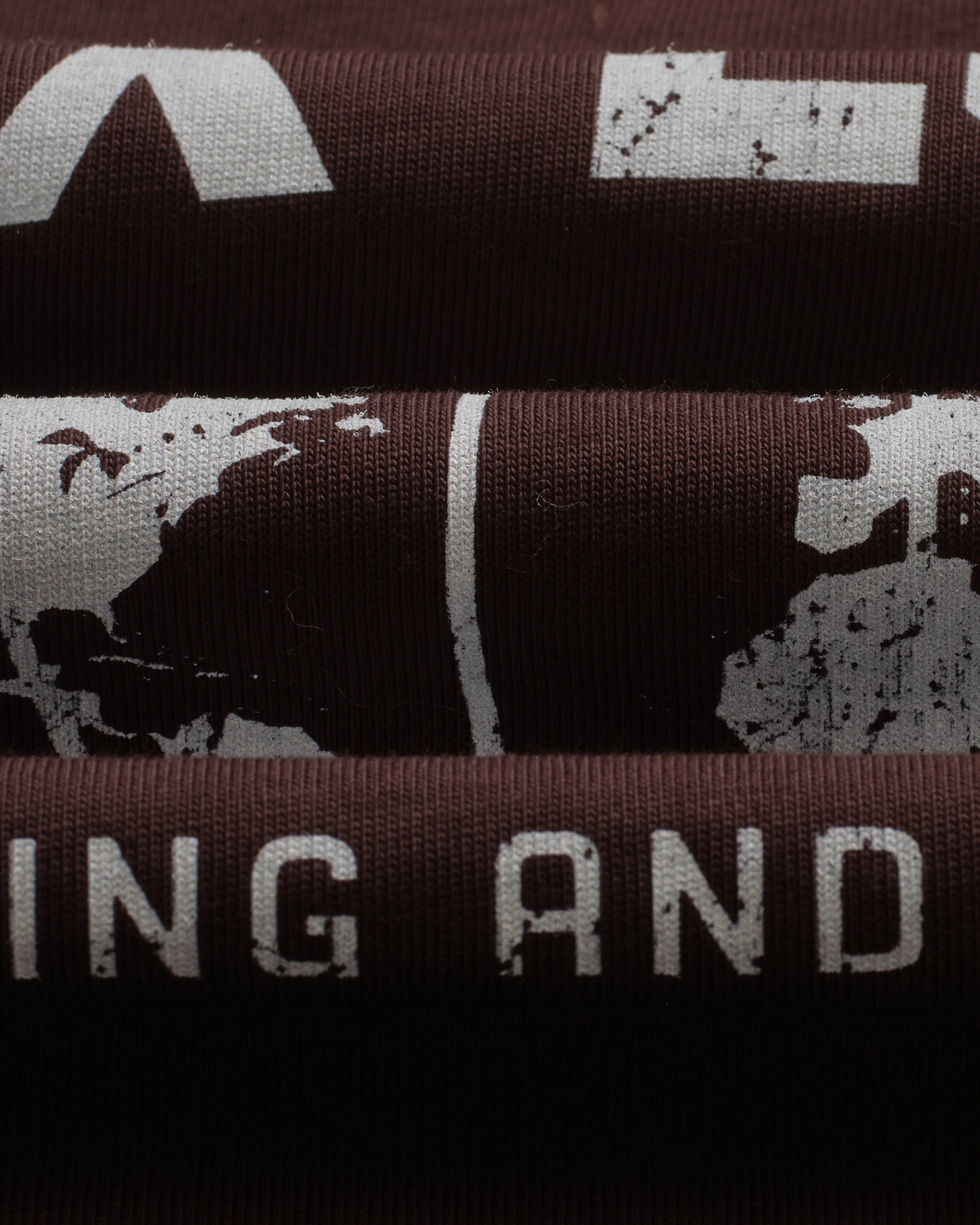 Dean - Brown And Off-White Globe Graphic Cotton T-Shirt - Image 9