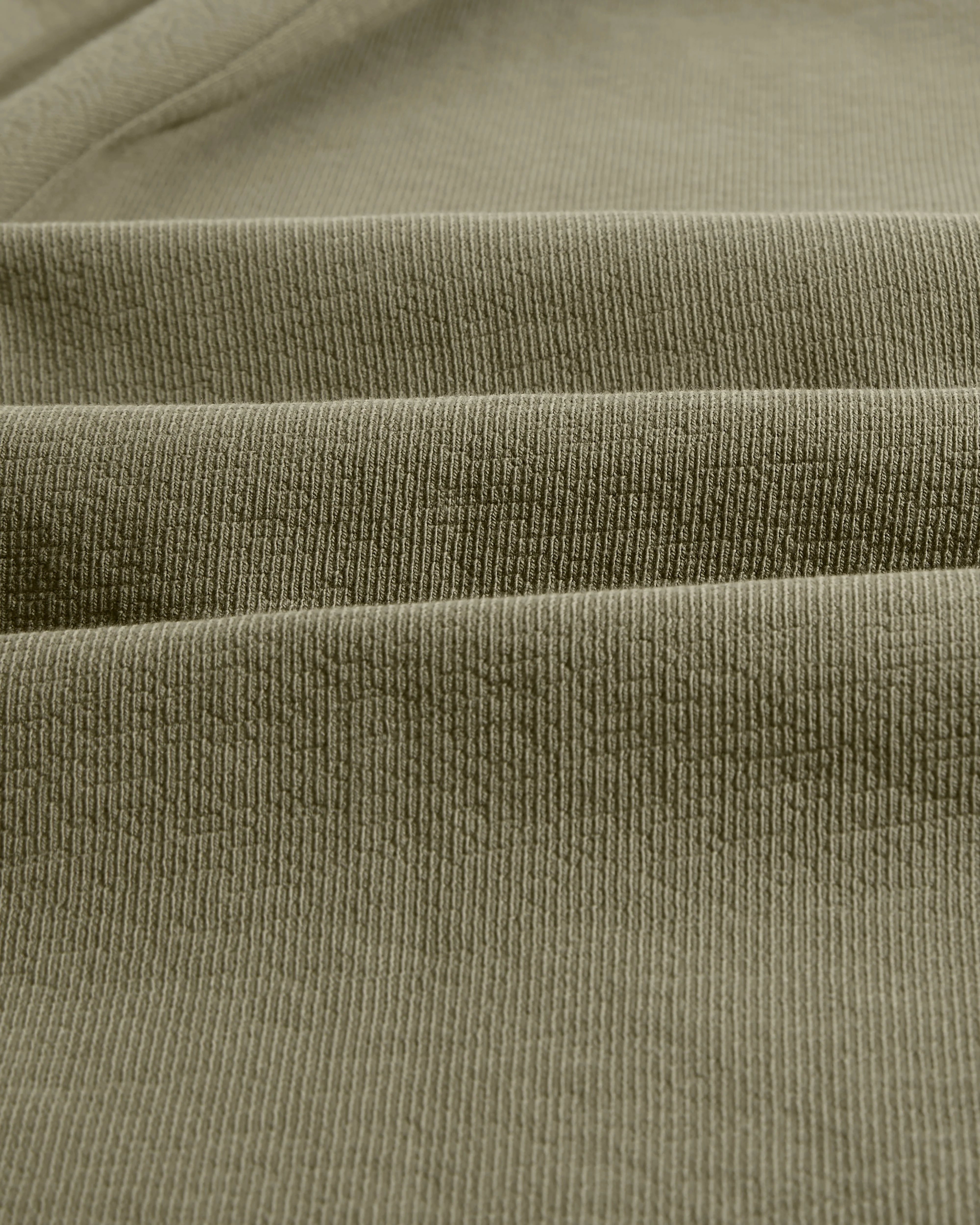 Dean - Green Textured Organic Cotton T-Shirt - Image 9