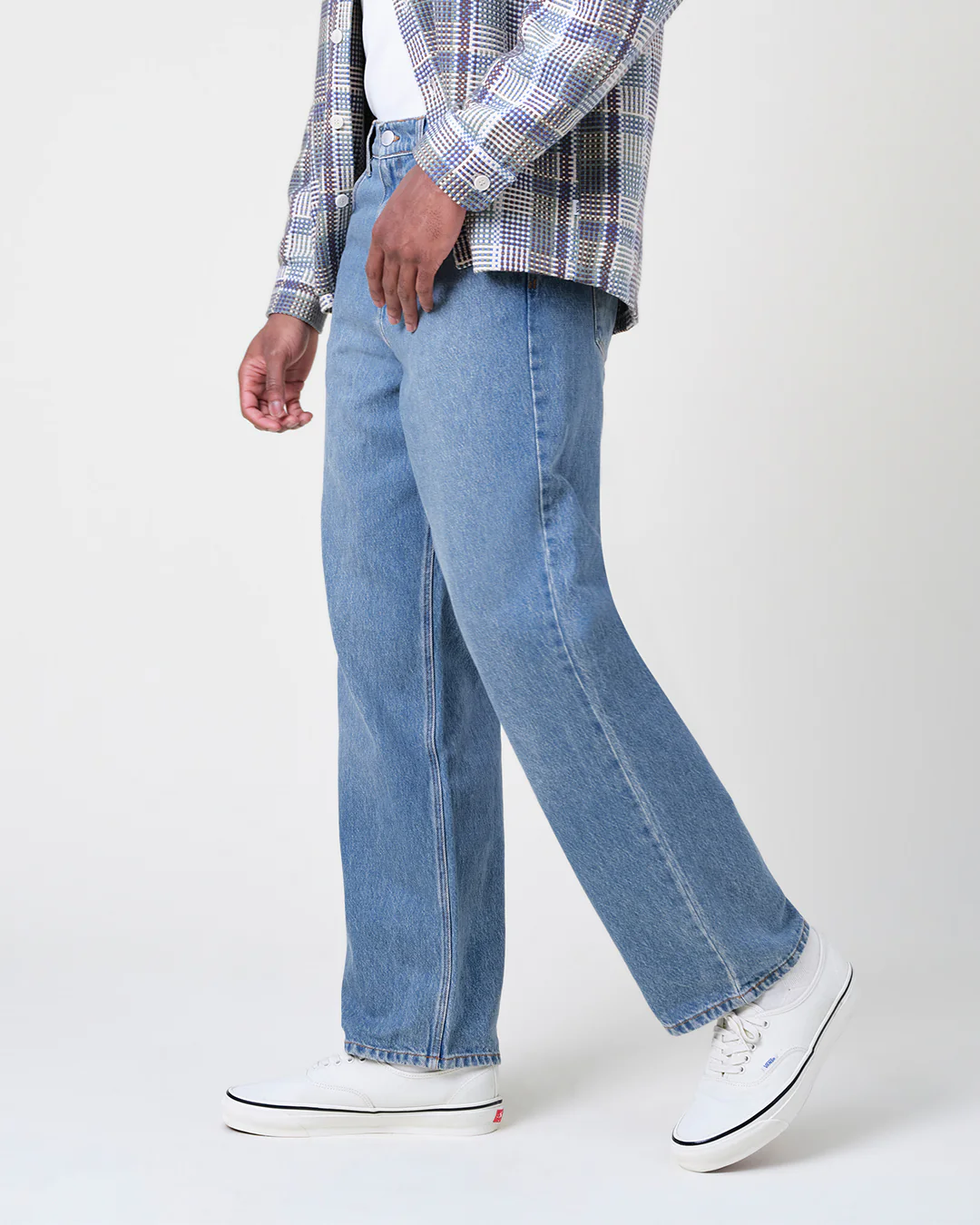 Felix - Vintage Antique Blue Loose Fit Denim Jeans - Image 3
