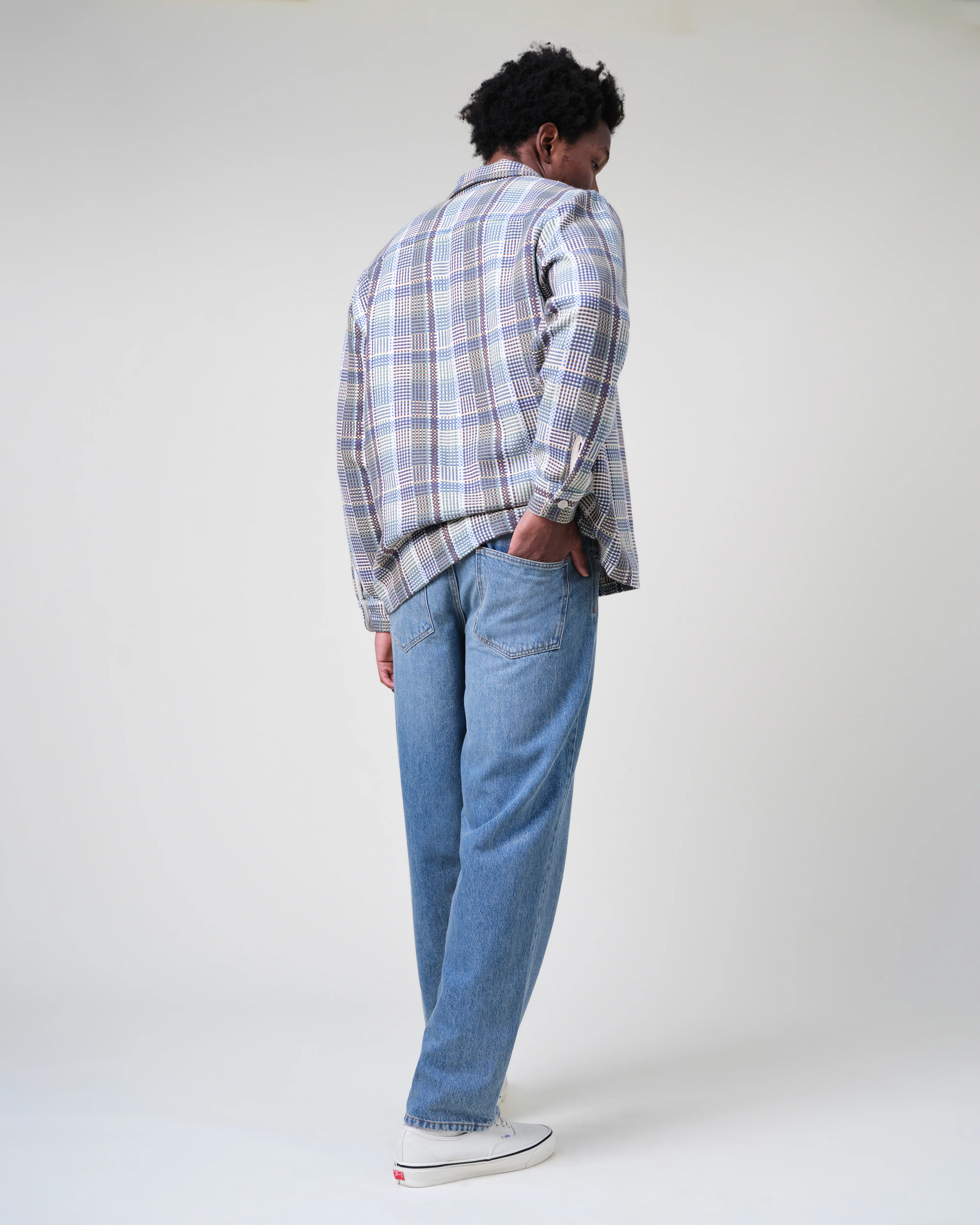 Felix - Vintage Antique Blue Loose Fit Denim Jeans - Image 5