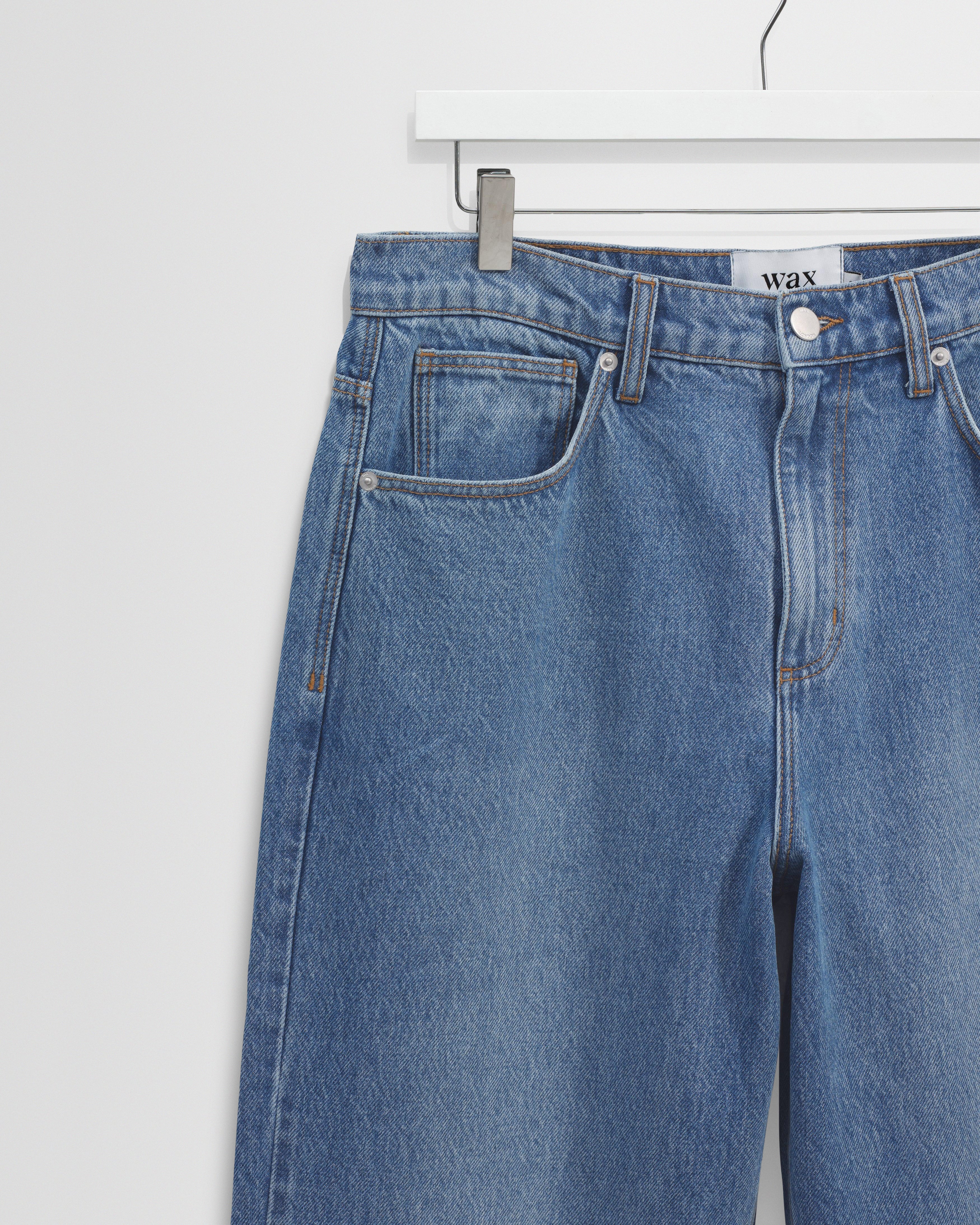 Felix - Vintage Antique Blue Loose Fit Denim Jeans - Image 6