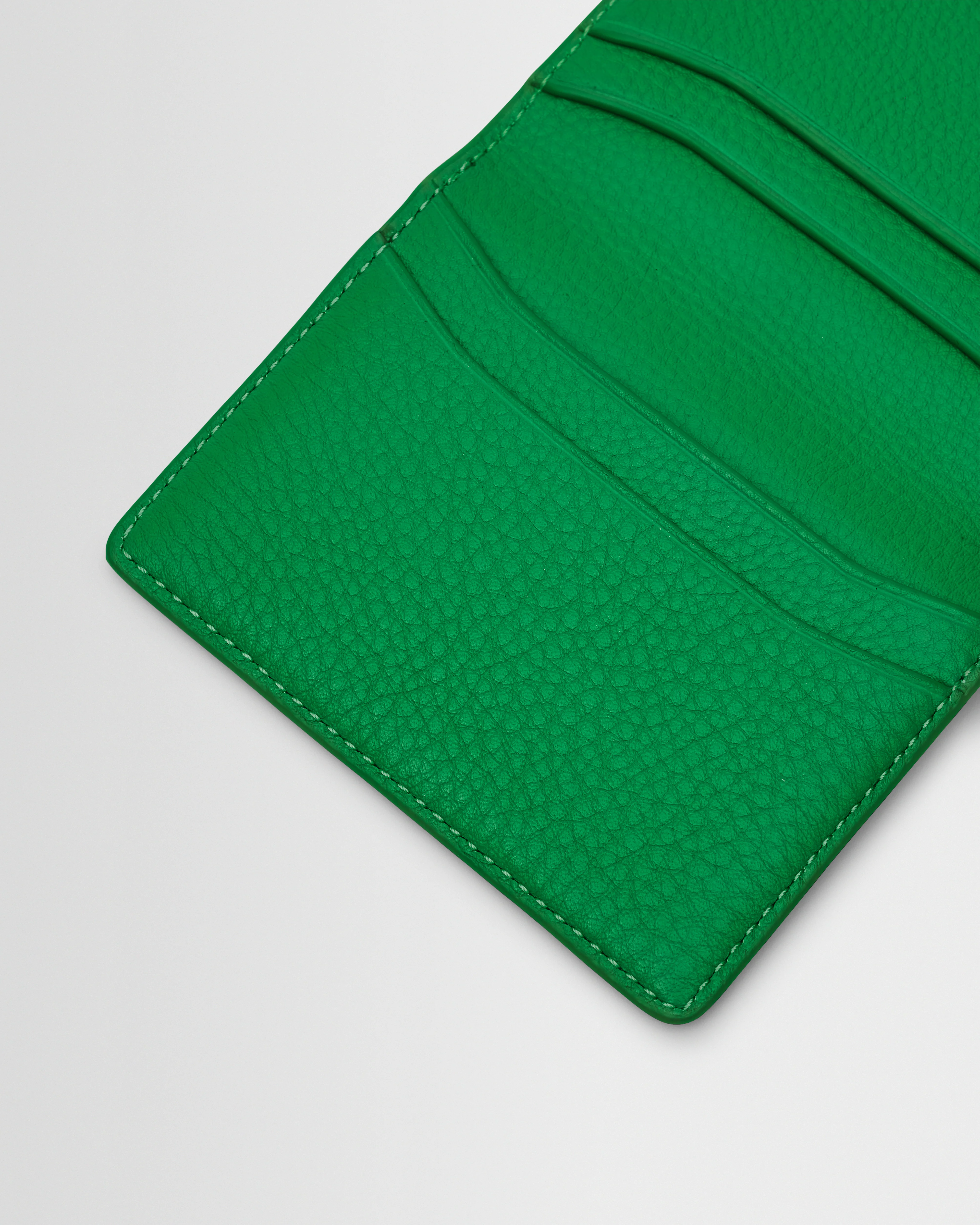 Forbe - Bright Green Grain Leather Cardholder - Image 3