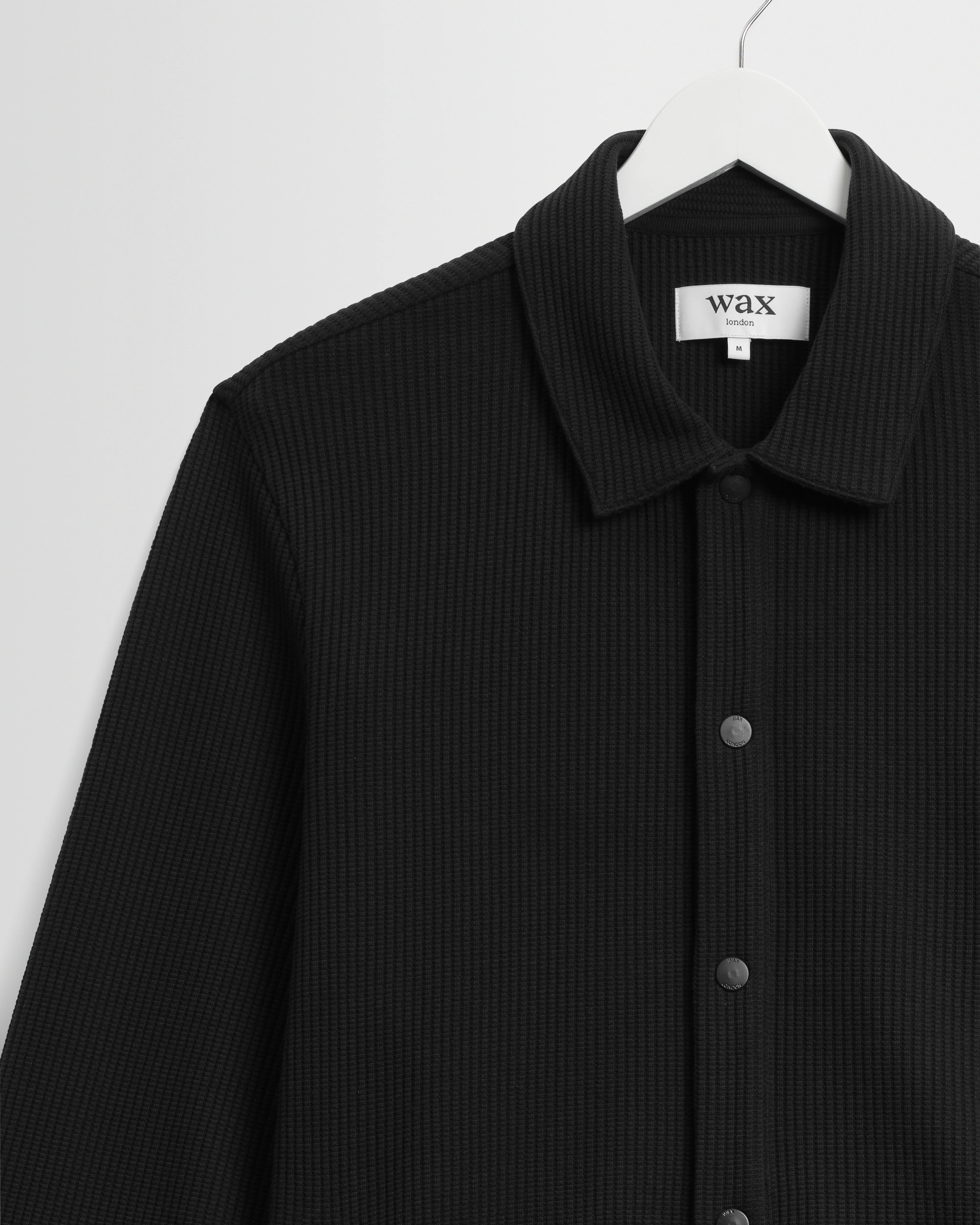 Hays - Black Structured Waffle Overshirt - Image 7
