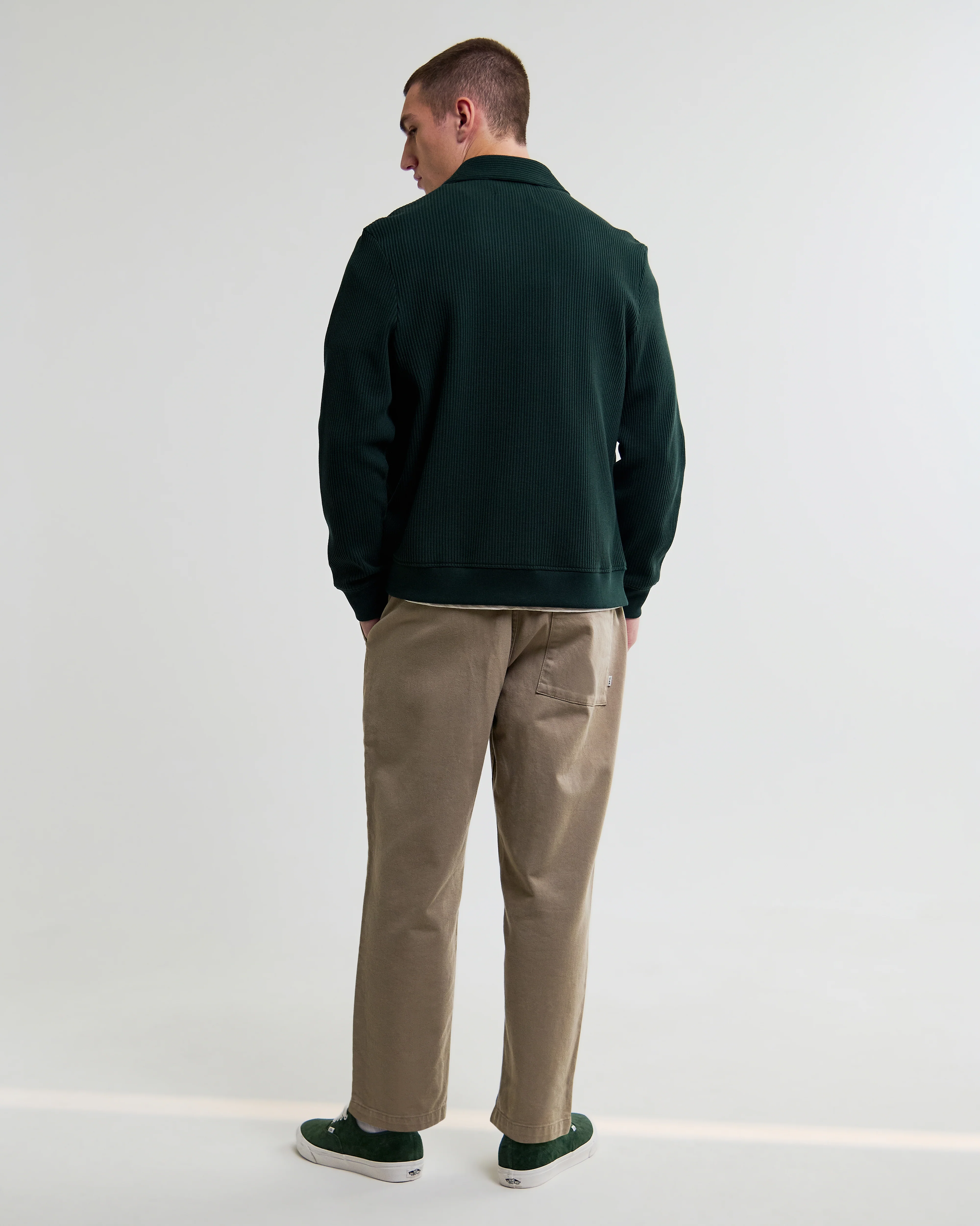 Hays - Dark Green Structured Waffle Overshirt - Image 6