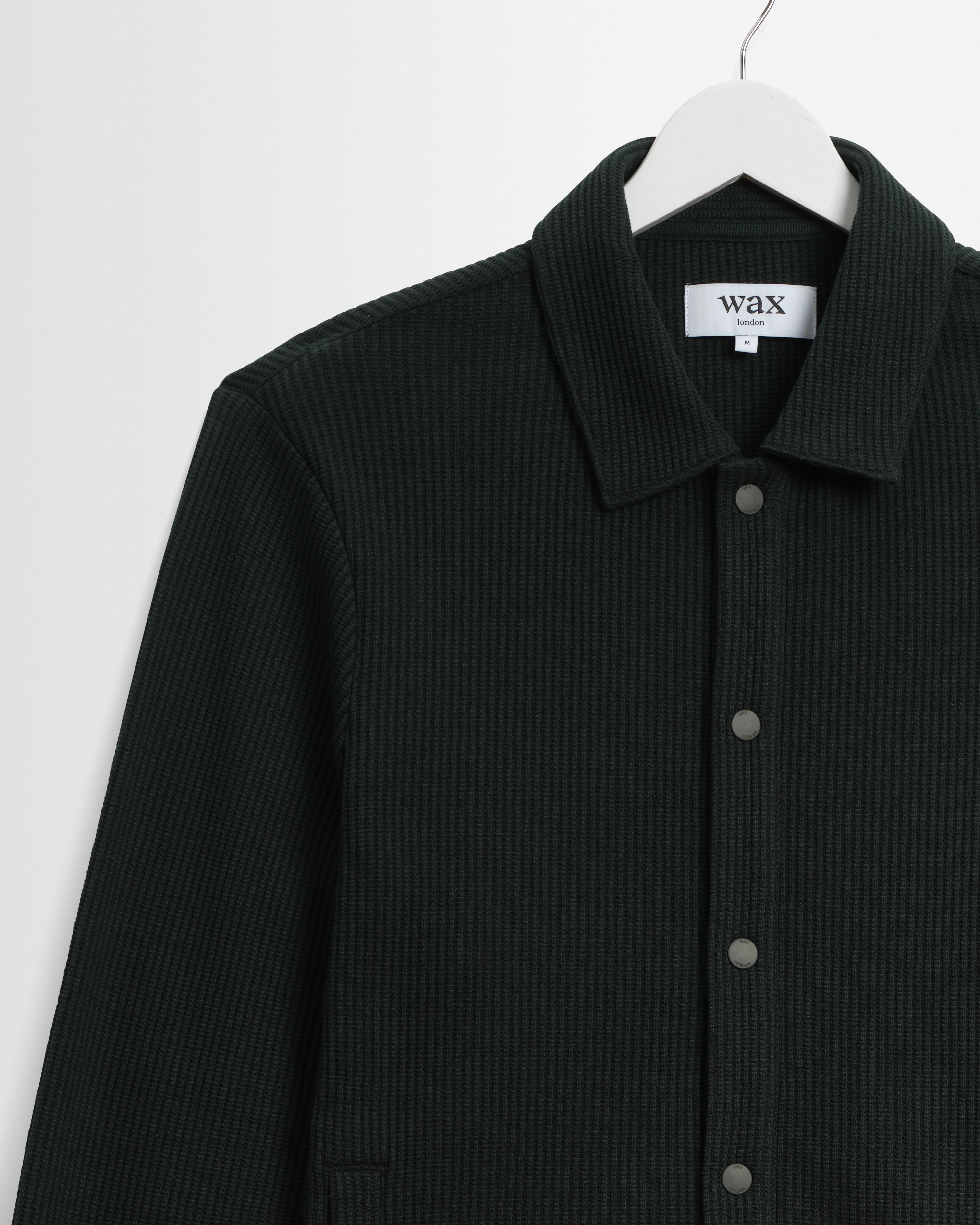 Hays - Dark Green Structured Waffle Overshirt - Image 7