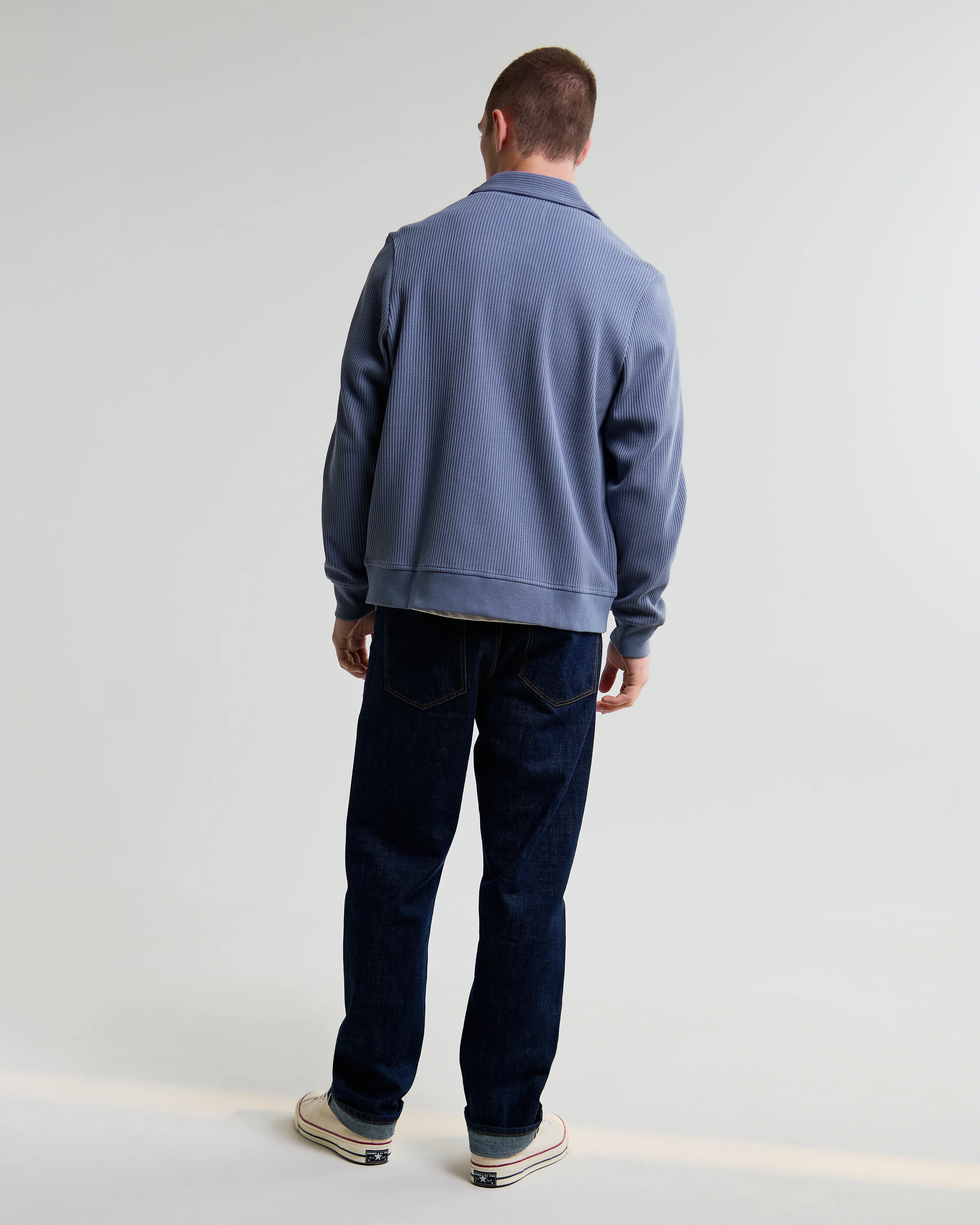 Hays - Mid Blue Structured Waffle Overshirt - Image 6