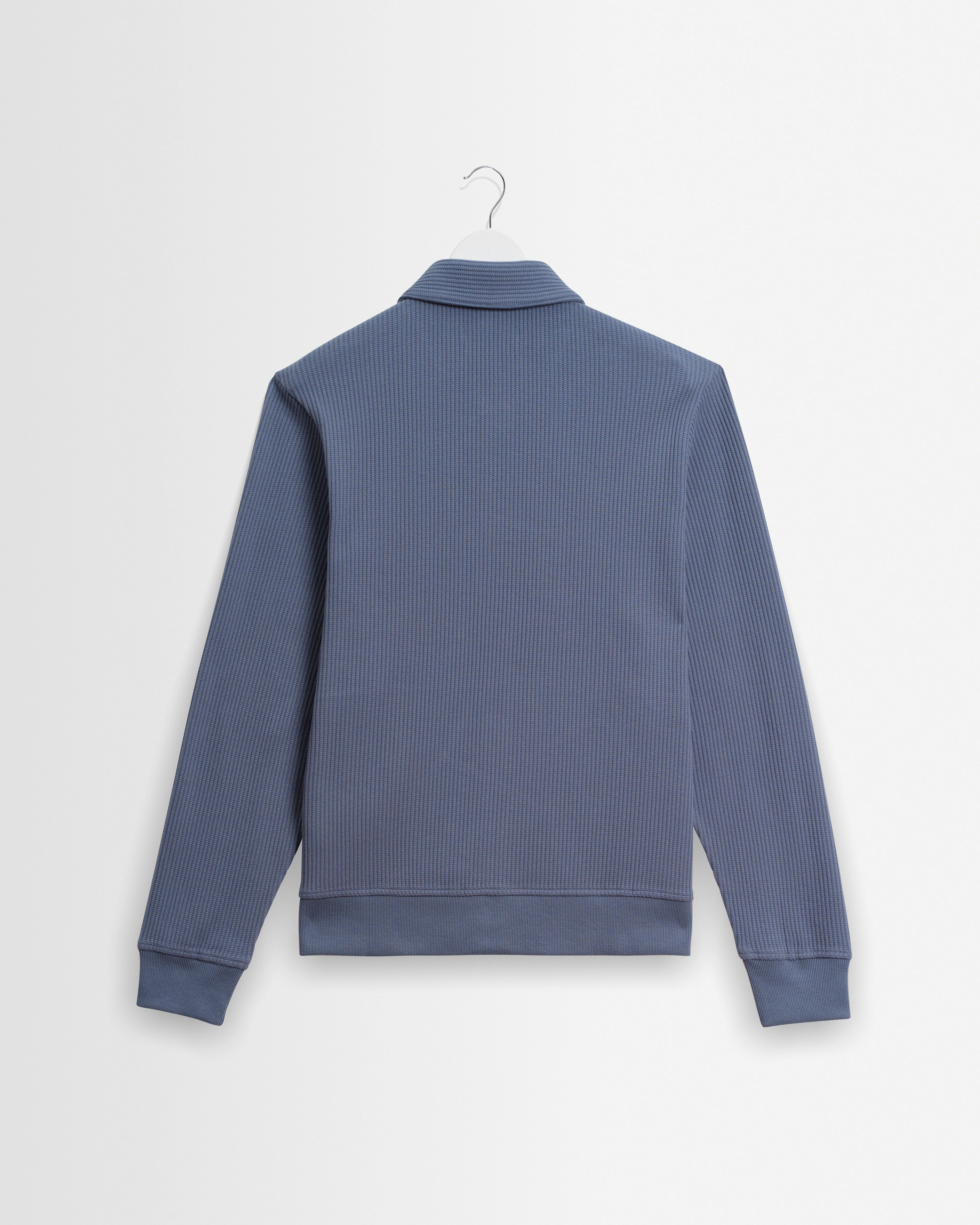 Hays - Mid Blue Structured Waffle Overshirt - Image 8