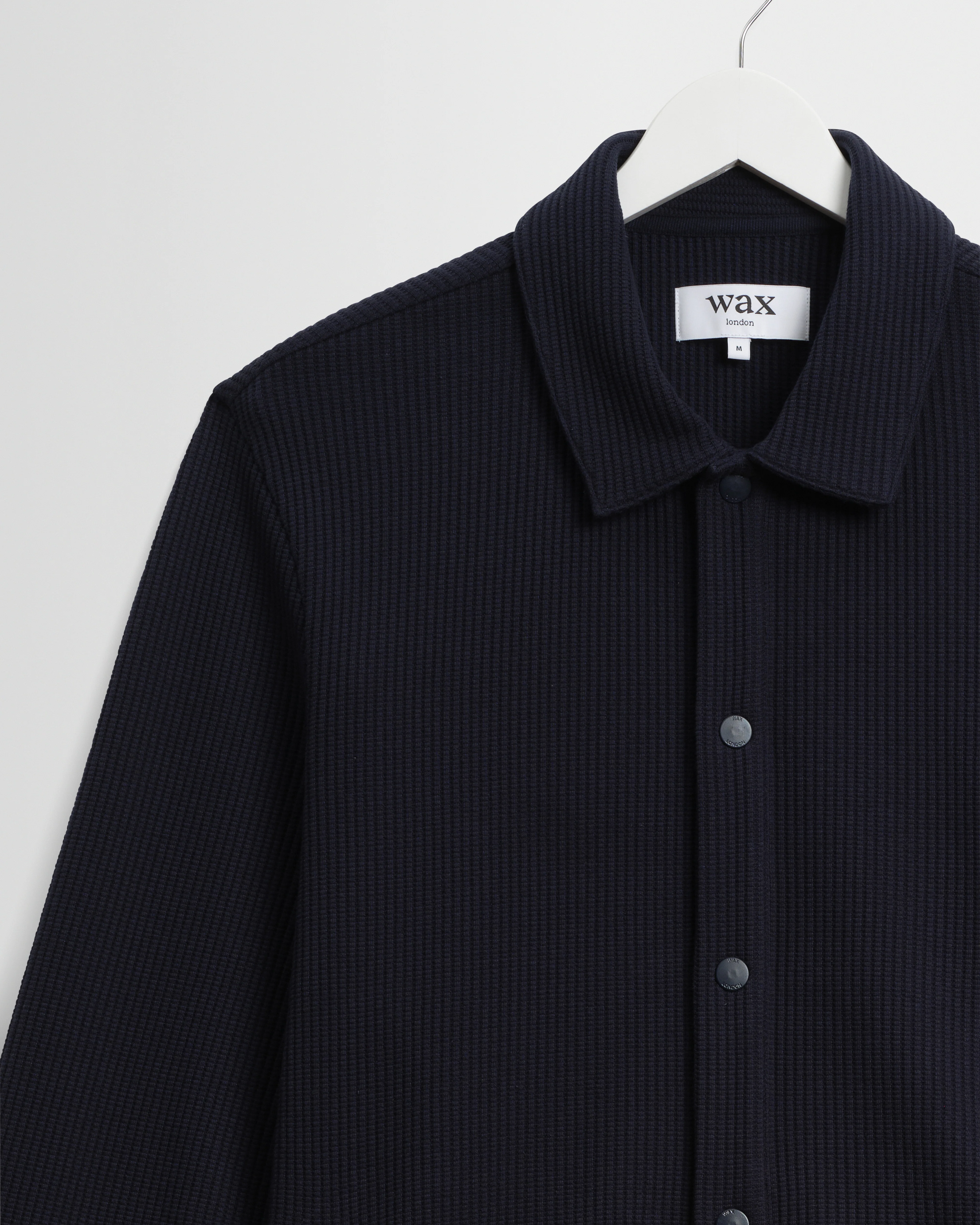 Hays - Navy Structured Waffle Overshirt - Image 7