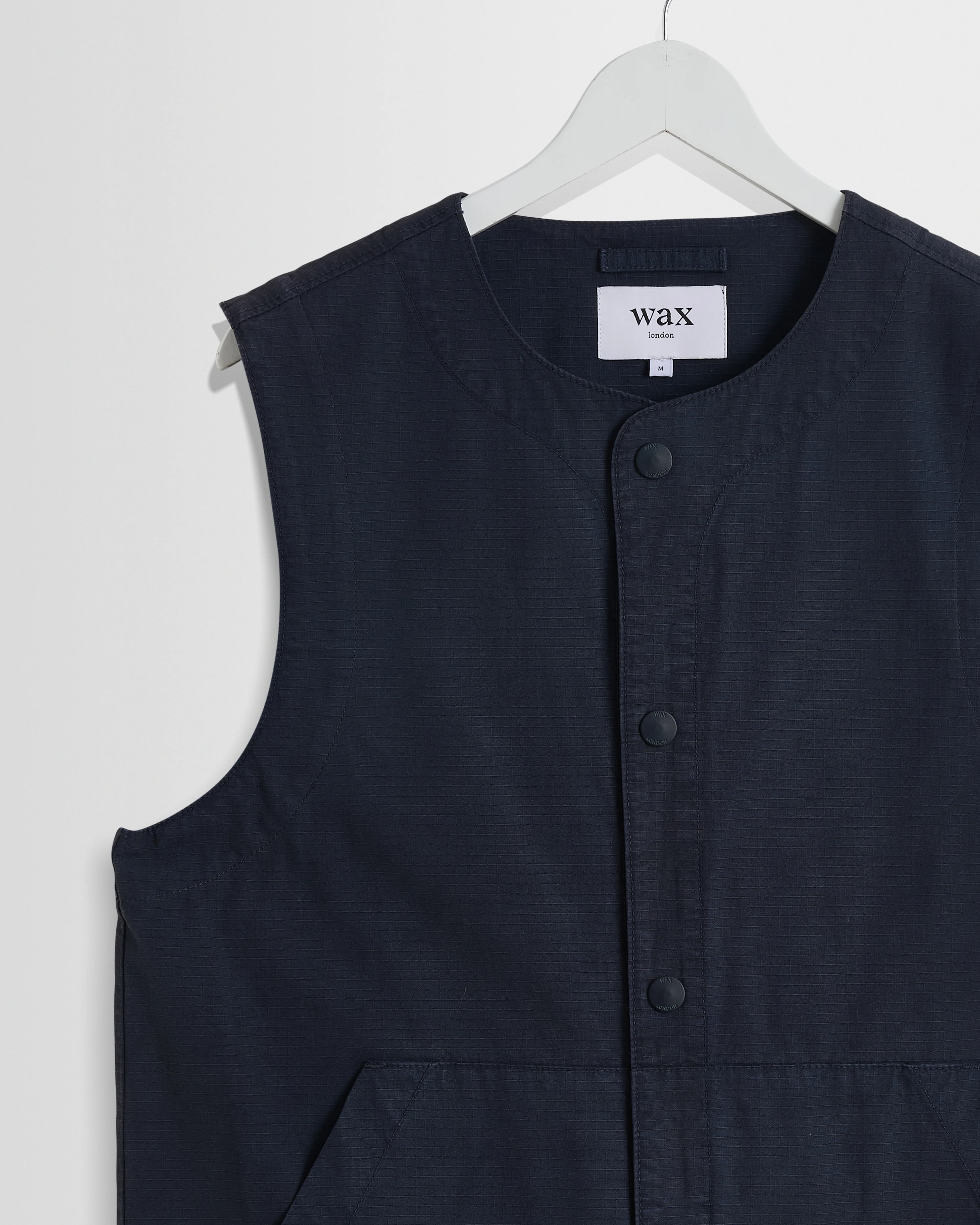 Jedd - Navy Organic Cotton Ripstop Gilet - Image 8
