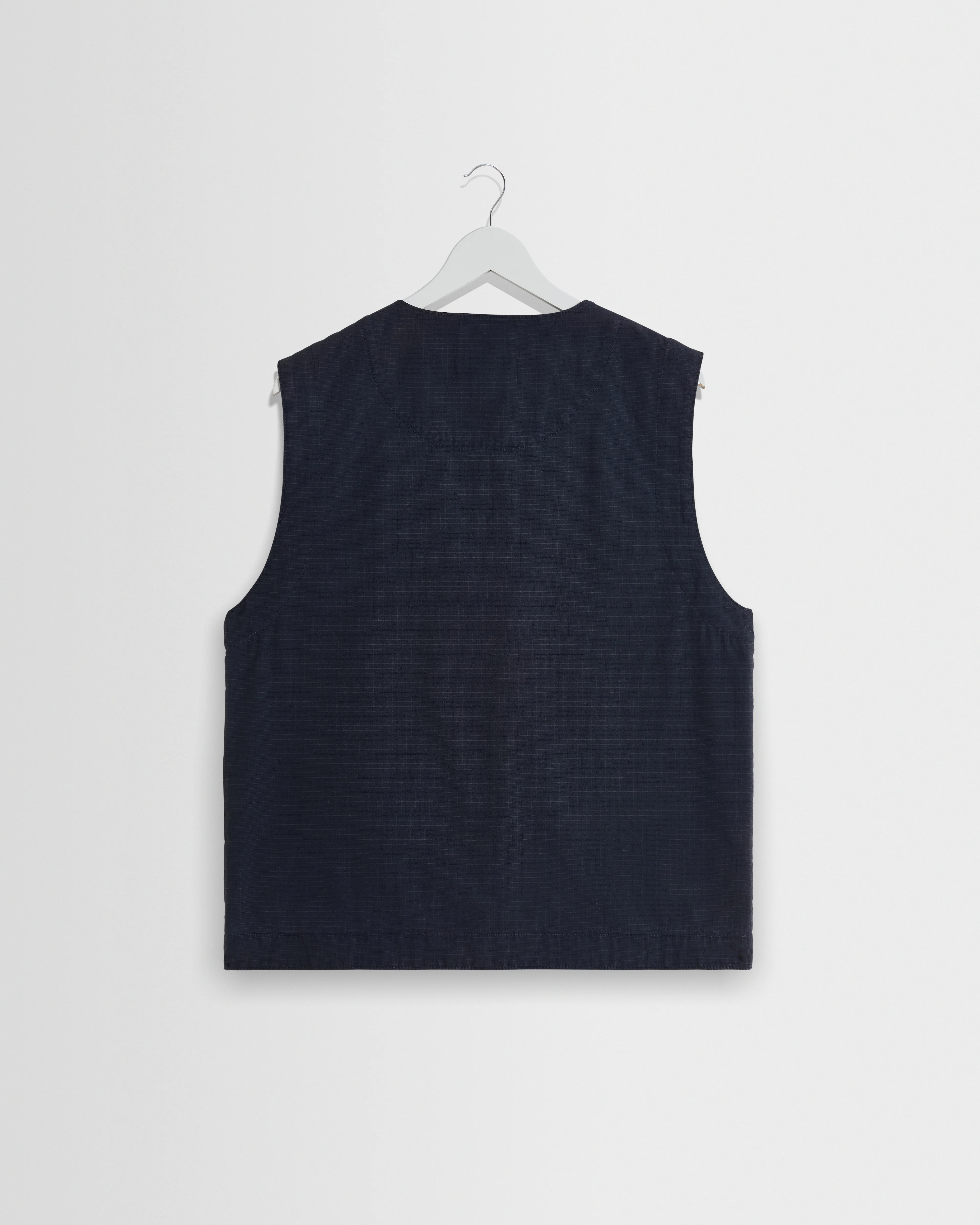 Jedd - Navy Organic Cotton Ripstop Gilet - Image 9
