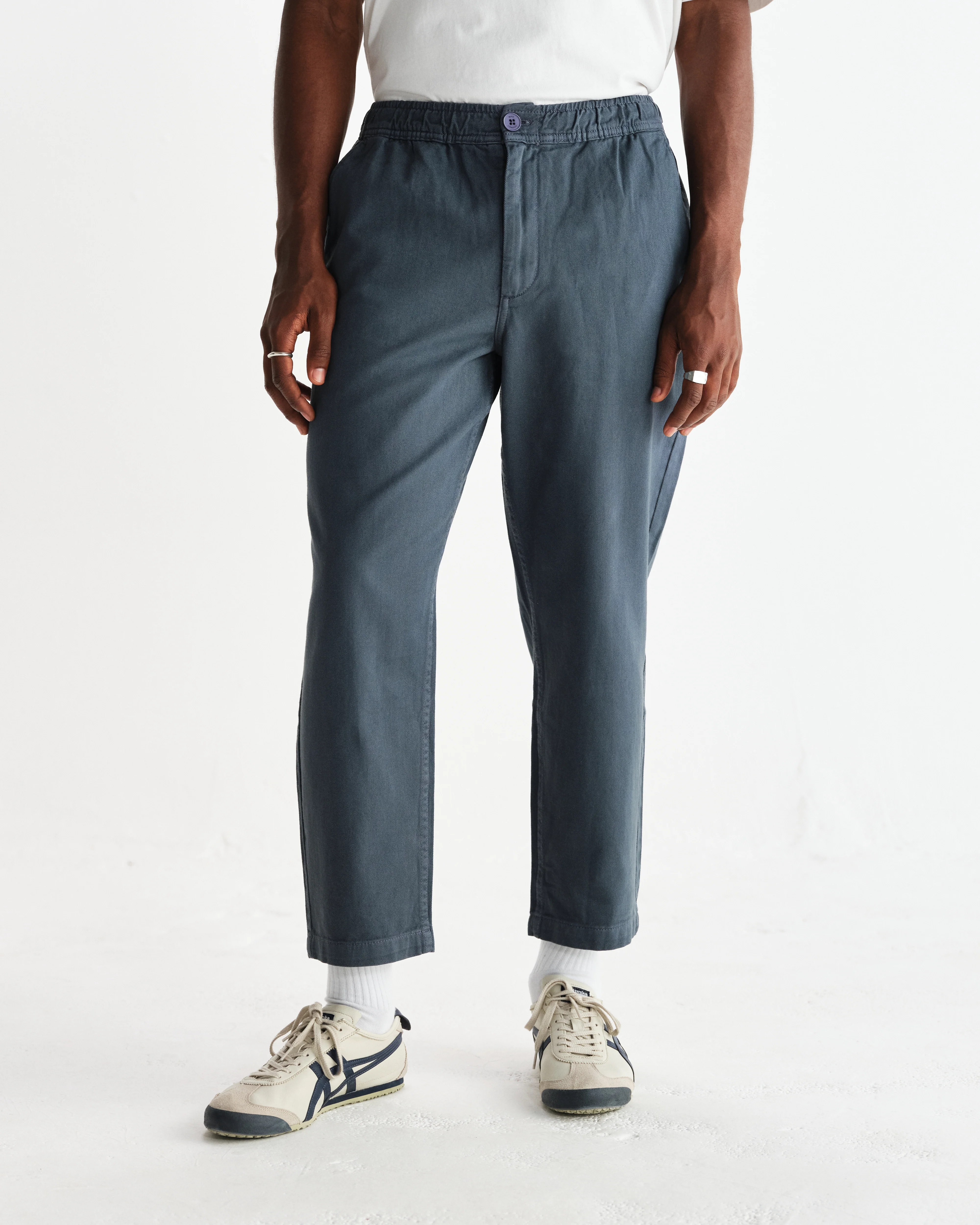 Kurt - Petrol Blue Organic Cotton Trousers - Image 3