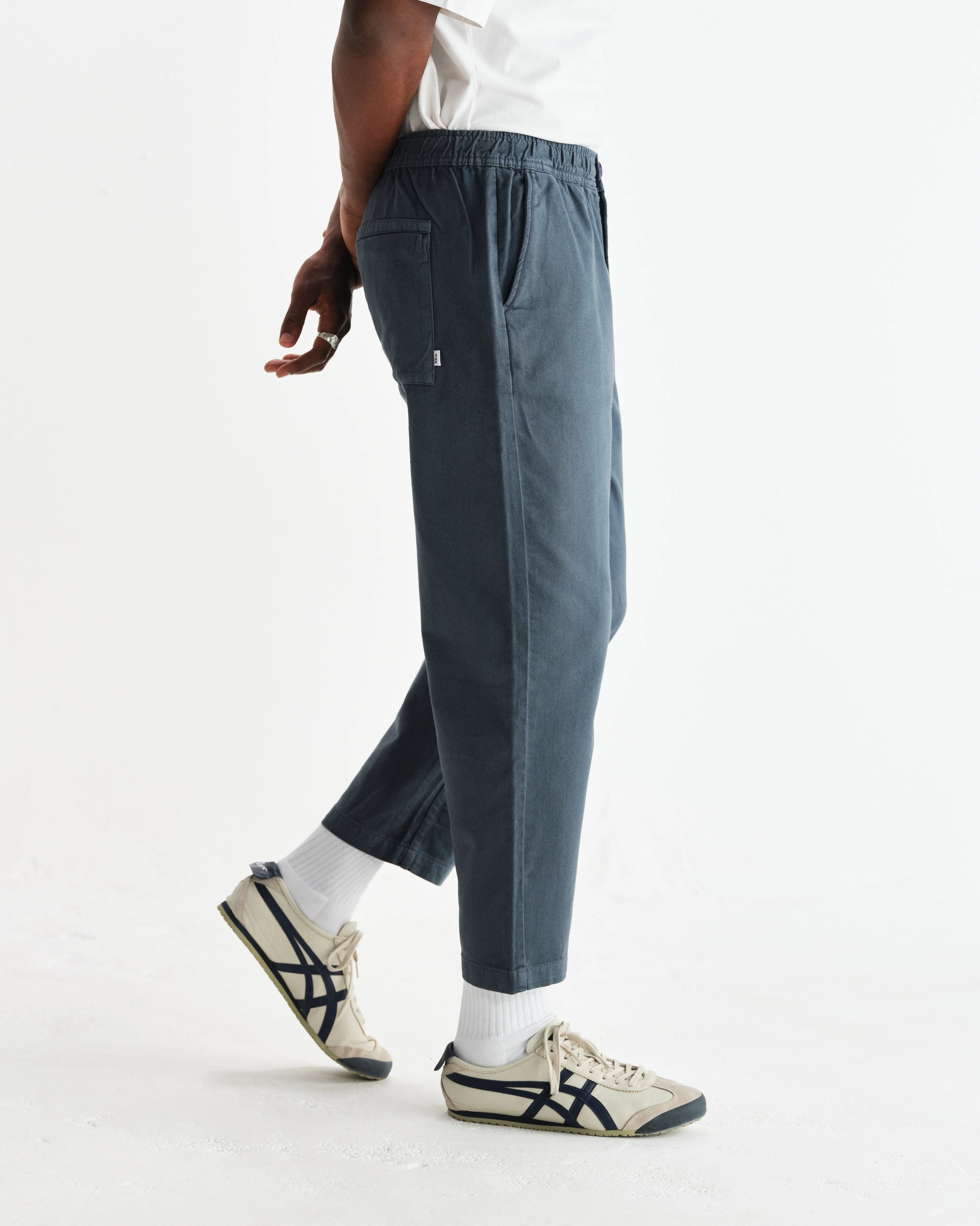 Kurt - Petrol Blue Organic Cotton Trousers - Image 4