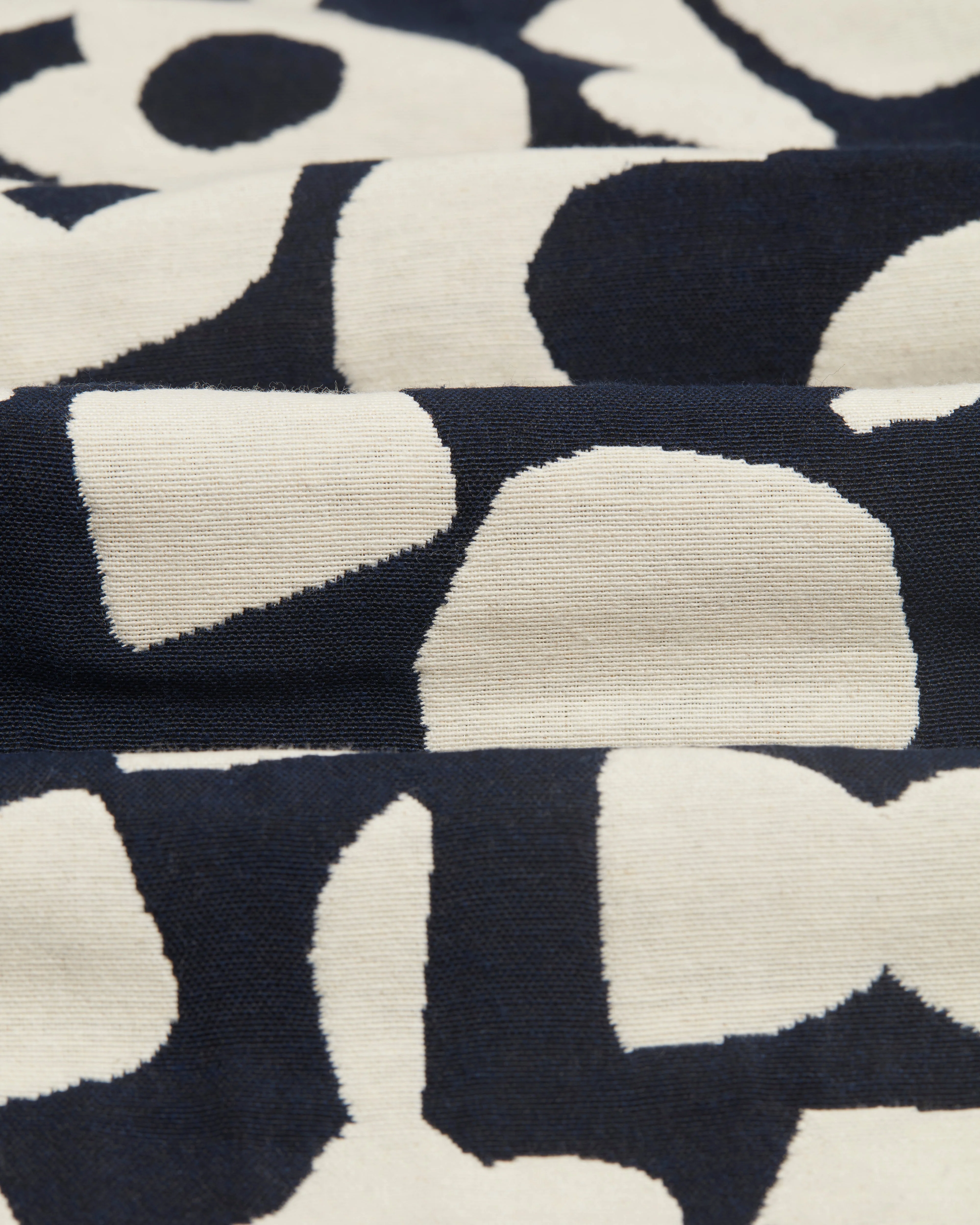 Kurt - Navy And Ecru Spin Jacquard Trousers - Image 10