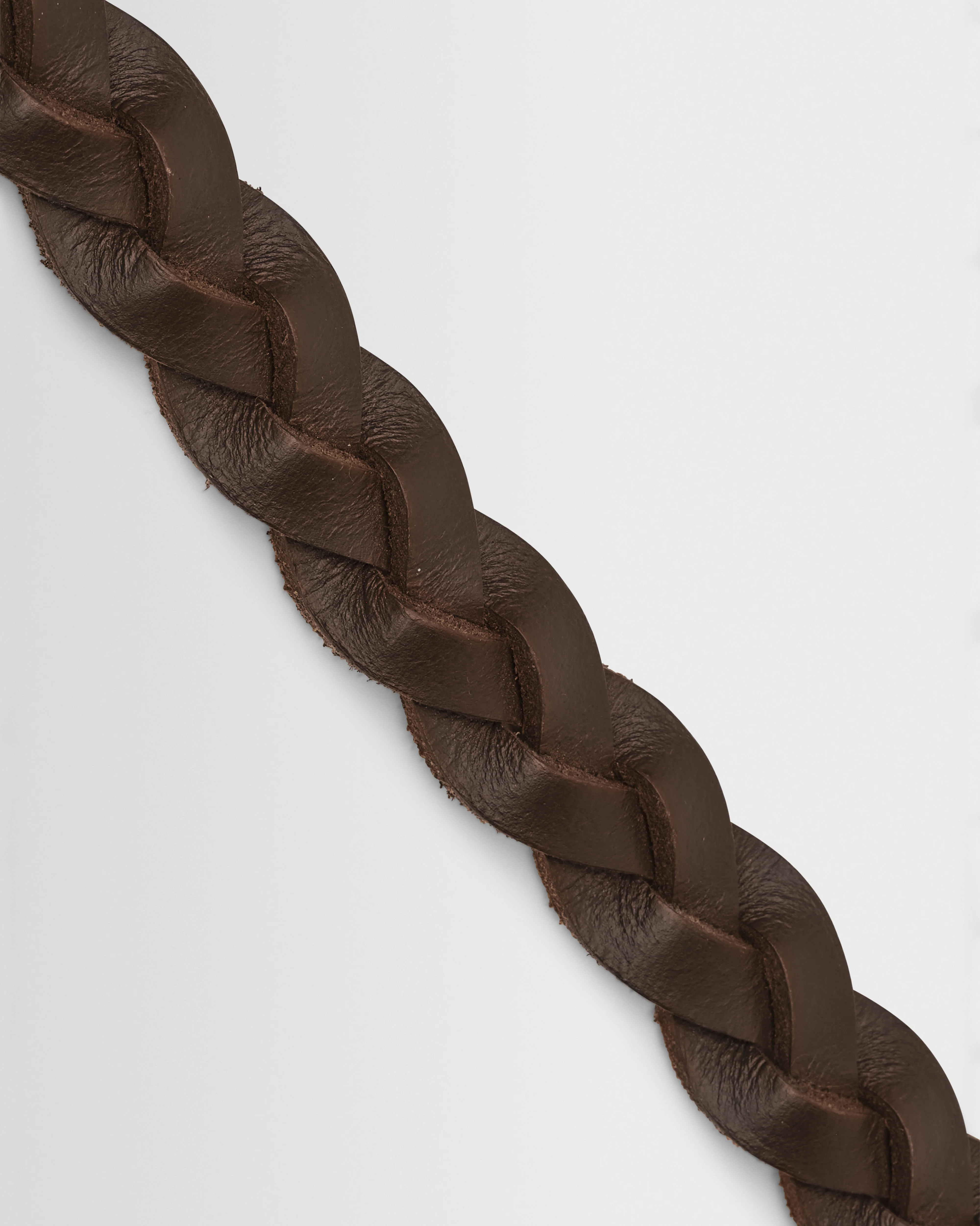 Lambeth - Brown Plaited Leather Belt - Image 4