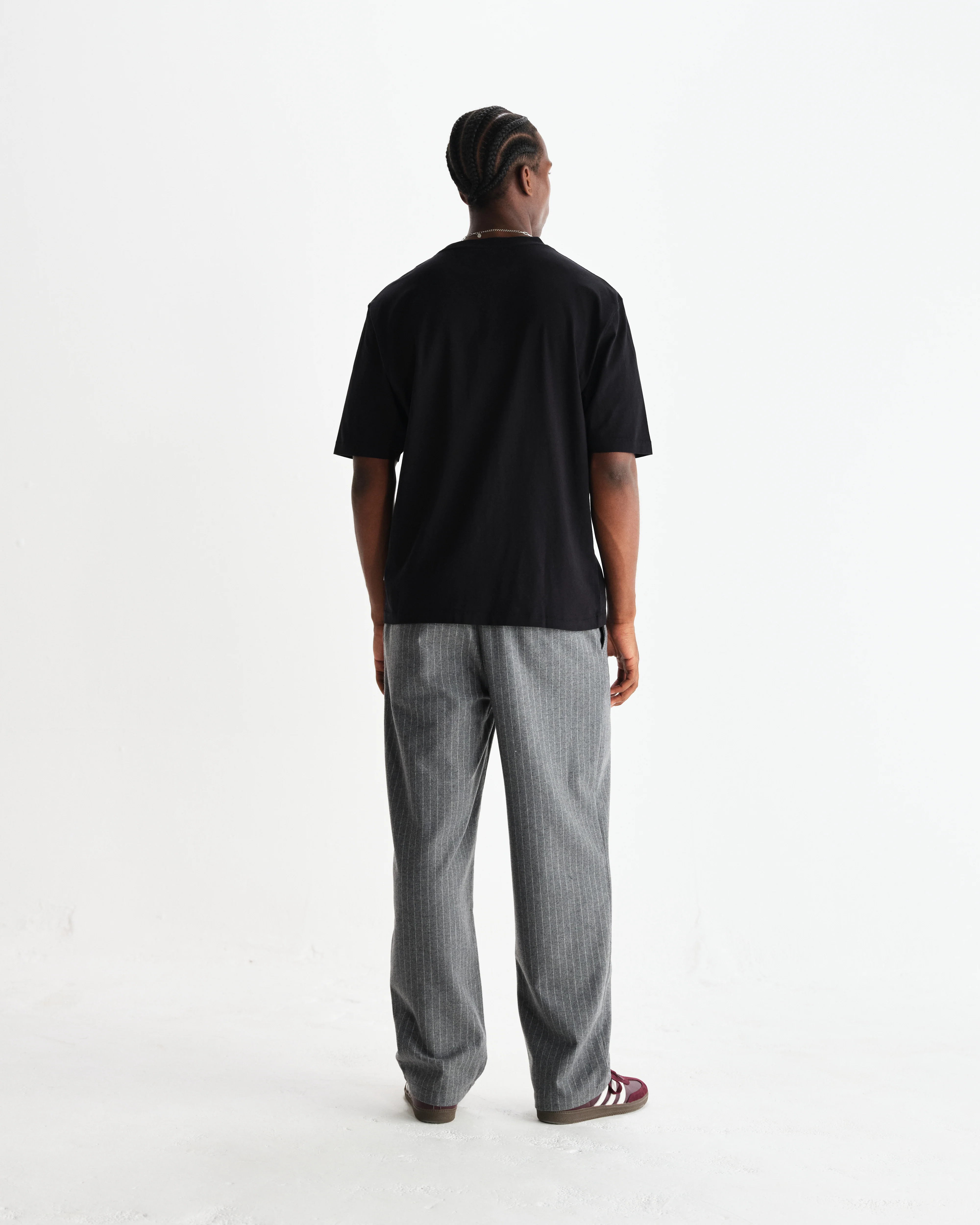 Milton - Black Organic Compact Cotton T-Shirt - Image 6