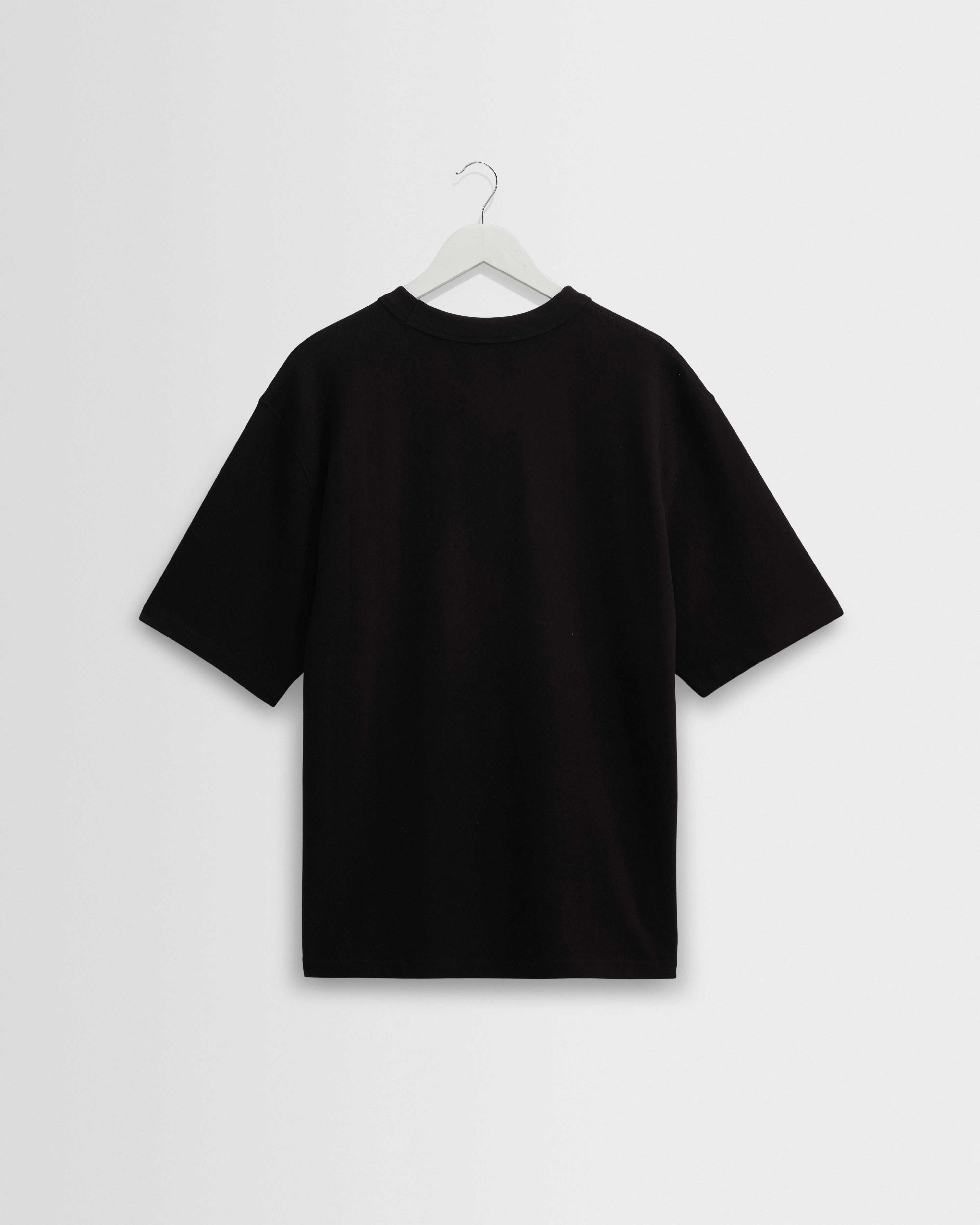 Milton - Black Organic Compact Cotton T-Shirt - Image 8