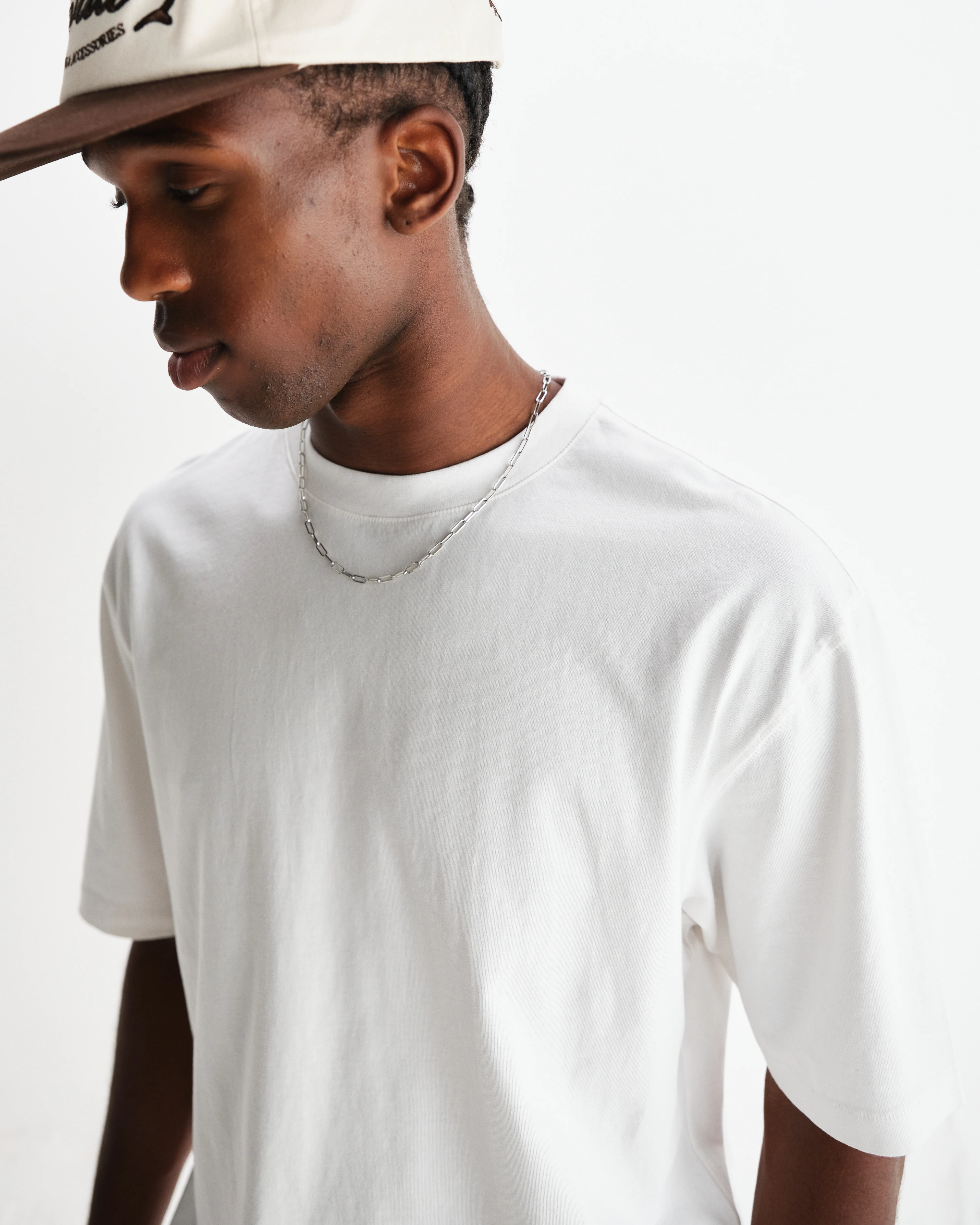 Milton - White Organic Compact Cotton T-Shirt - Image 3