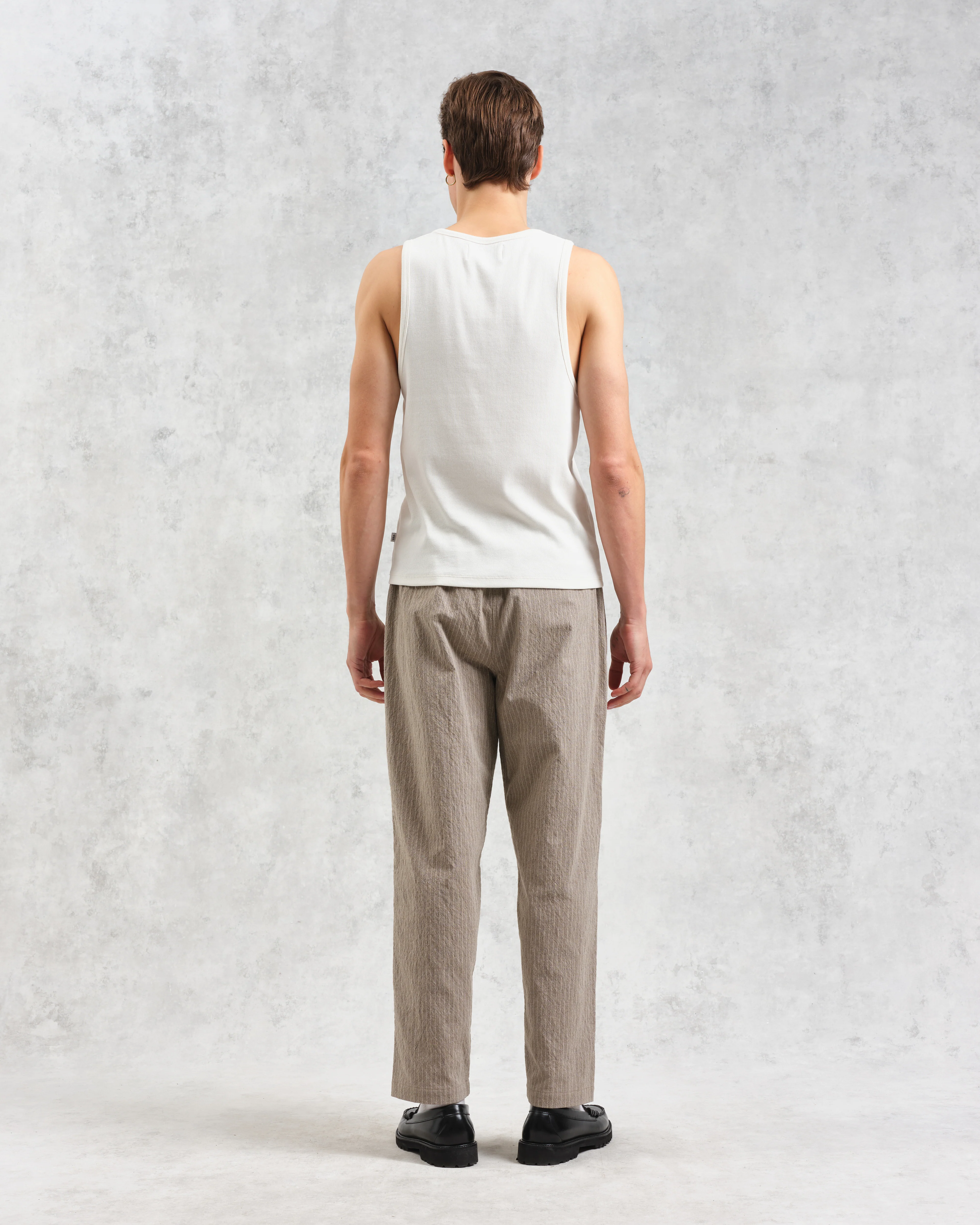 Montague - Ecru Ribbed Organic Cotton Vest - Image 7