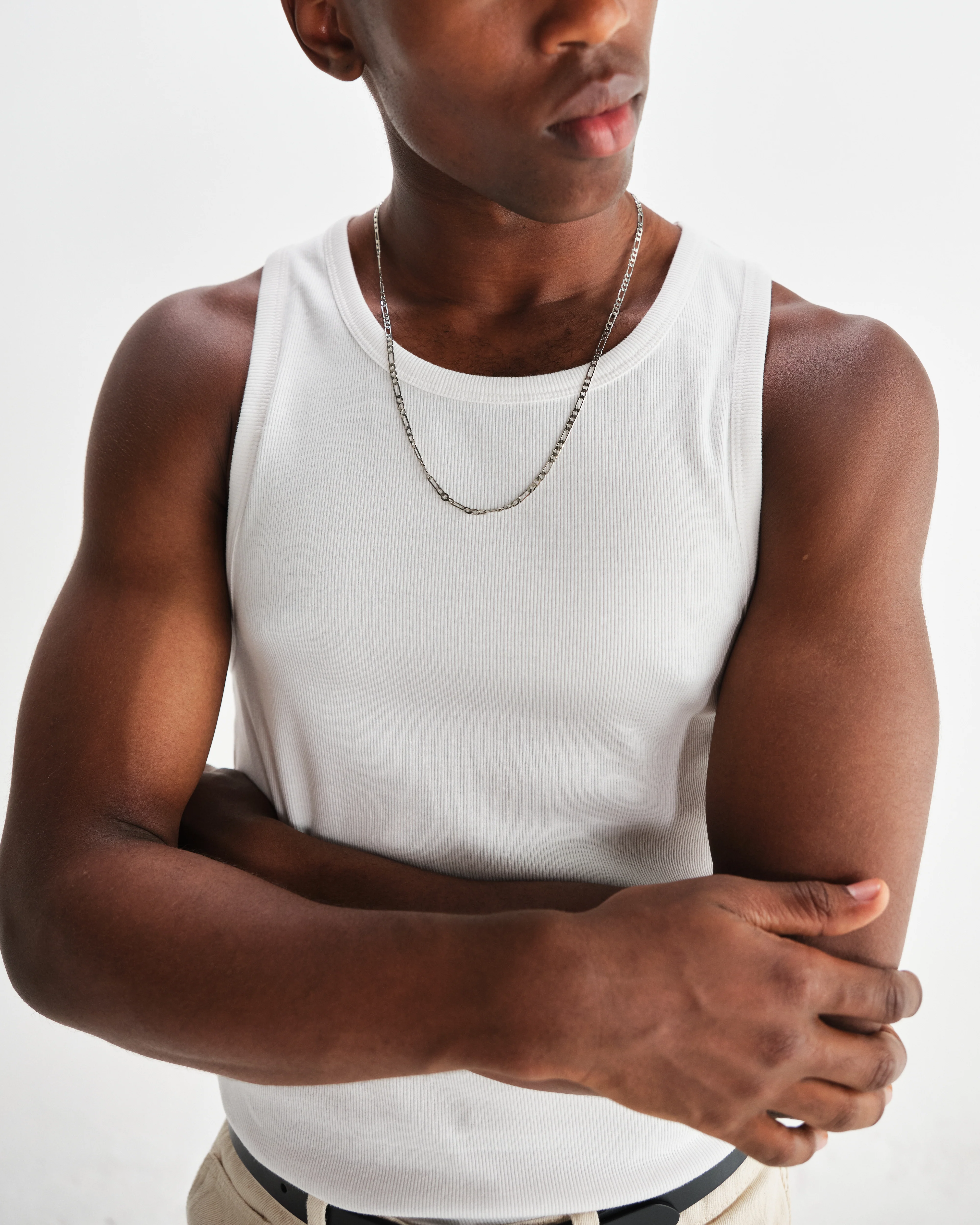 Montague - White Ribbed Organic Cotton Vest - Image 3