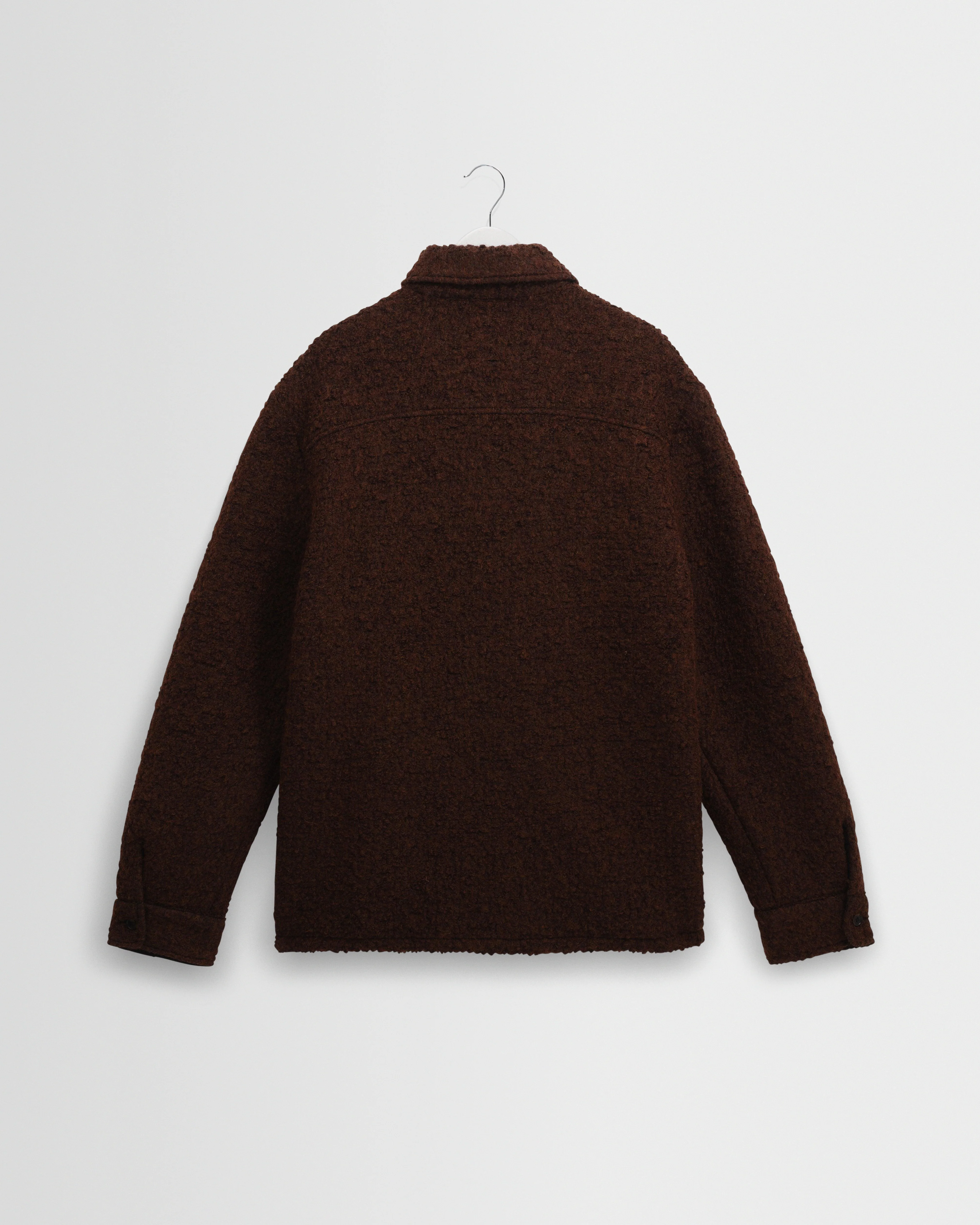 Mount - Brown Reversible Boucle Wool Overshirt - Image 12