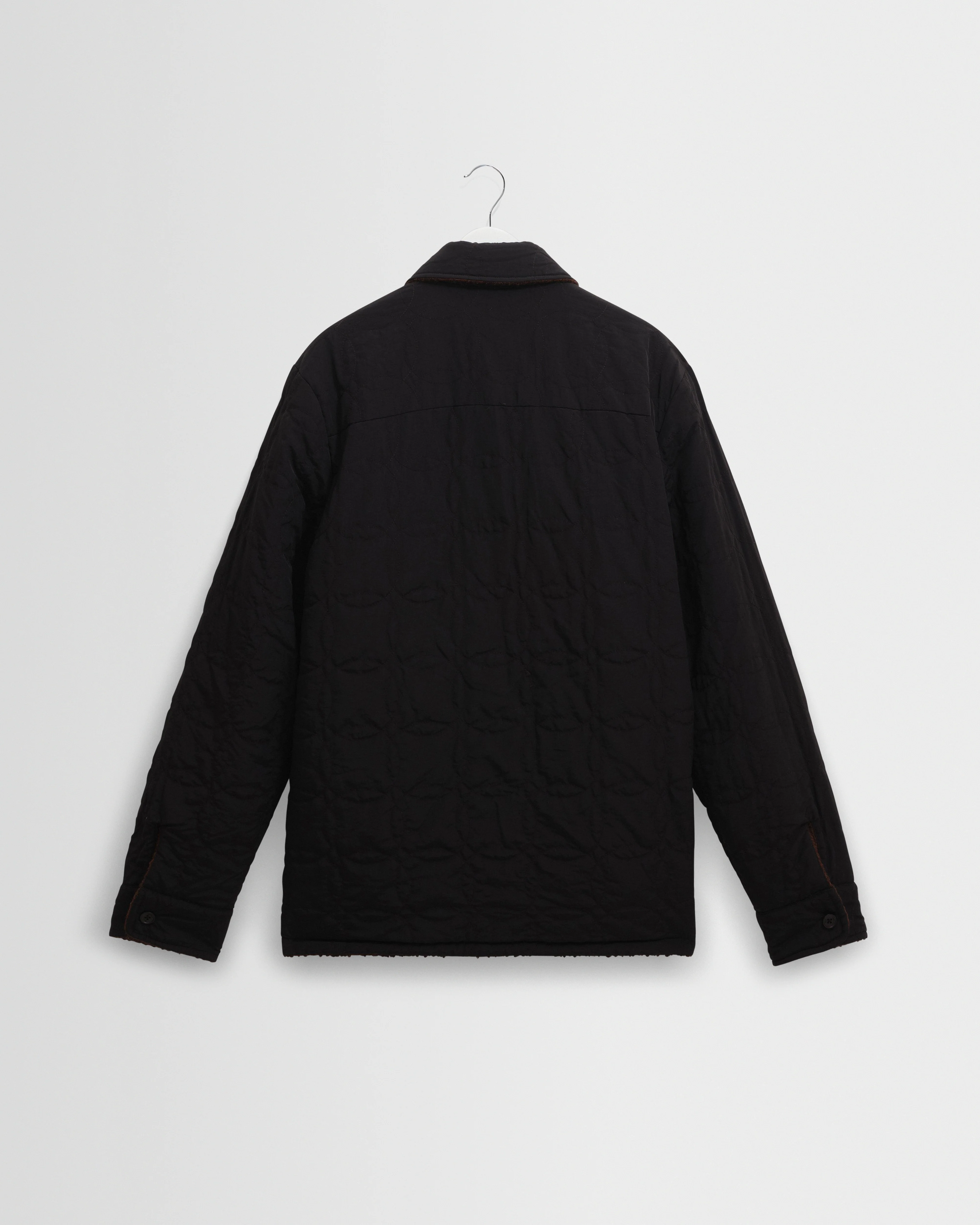 Mount - Brown Reversible Boucle Wool Overshirt - Image 13