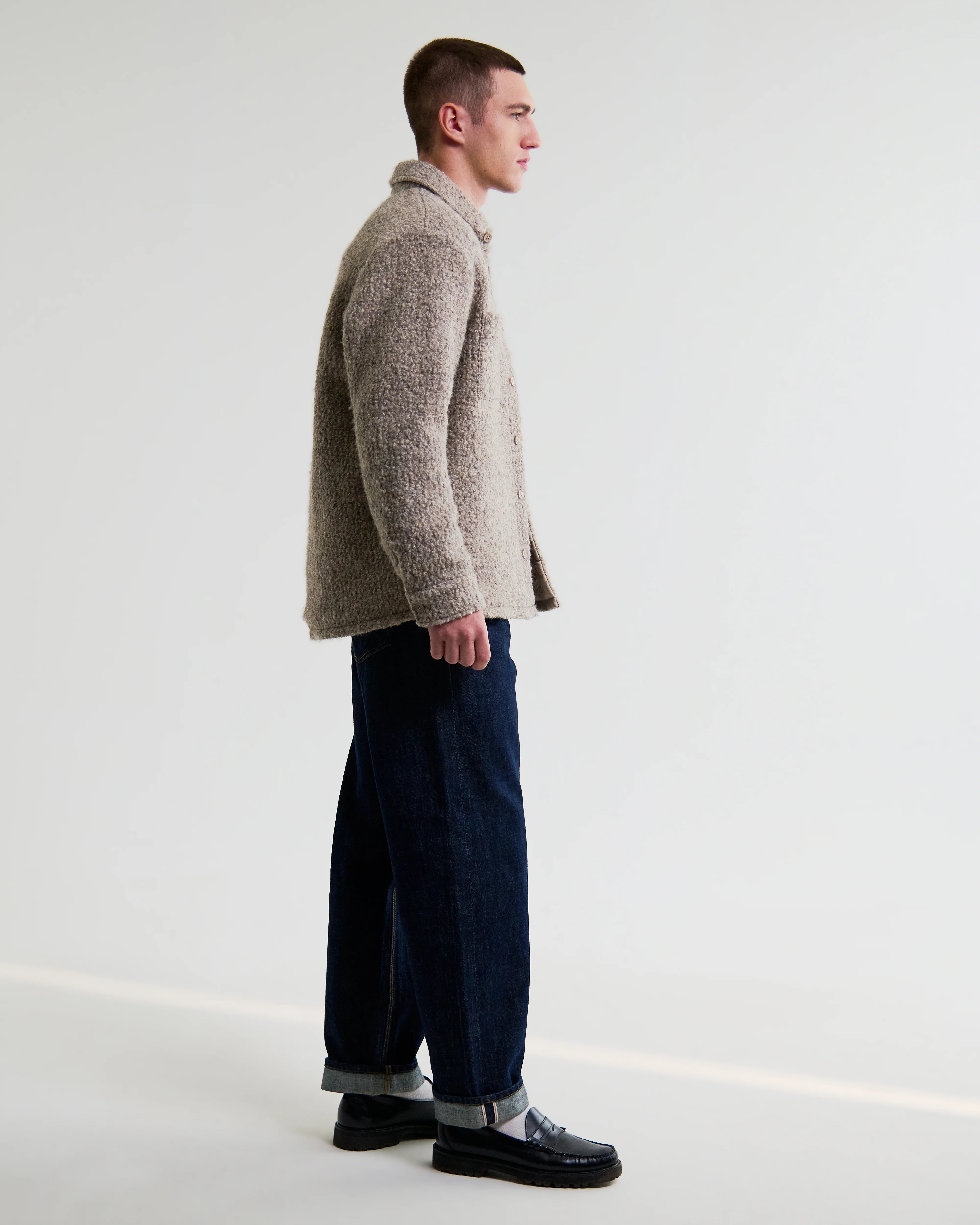 Mount - Natural Reversible Boucle Wool Overshirt - Image 6