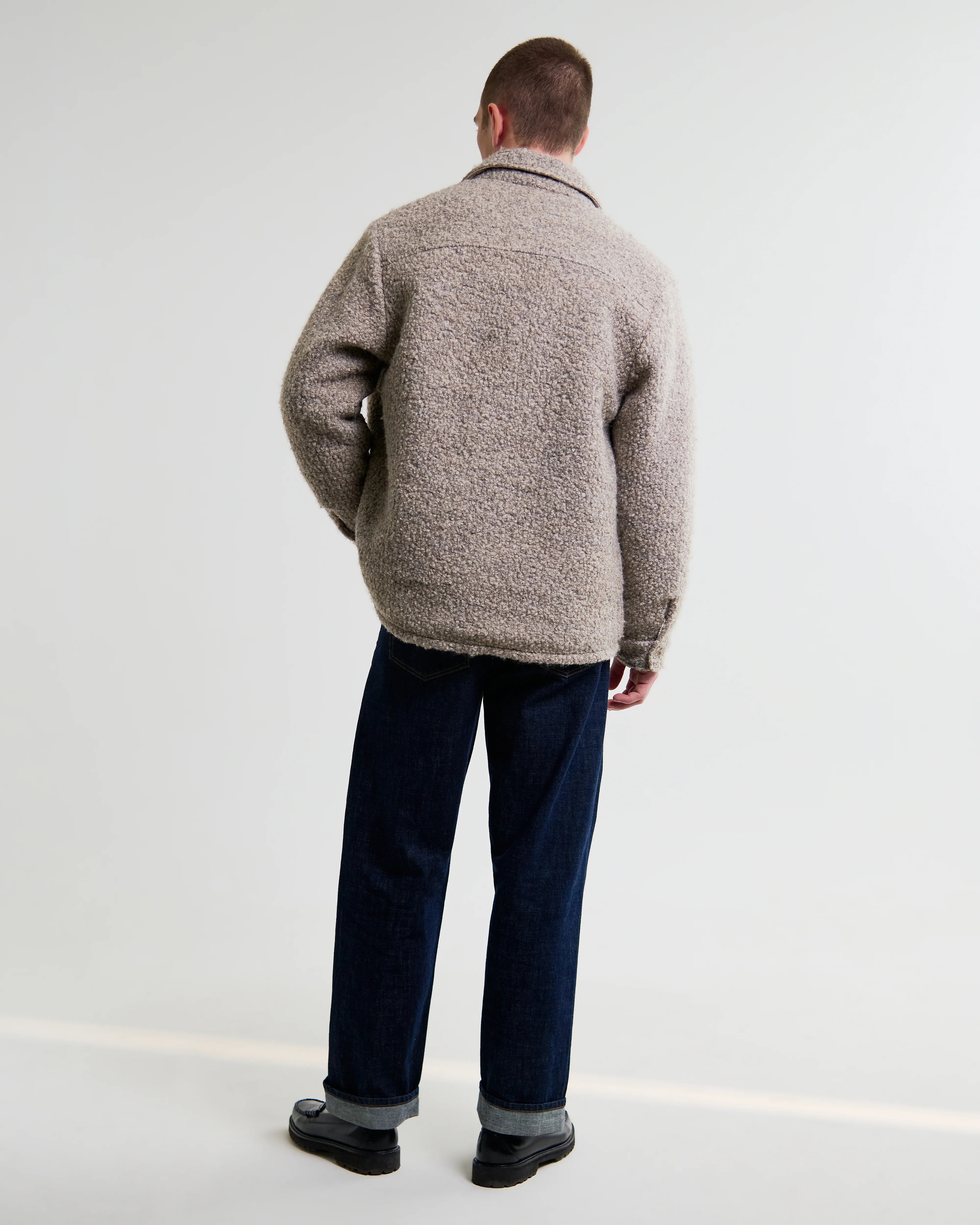 Mount - Natural Reversible Boucle Wool Overshirt - Image 7