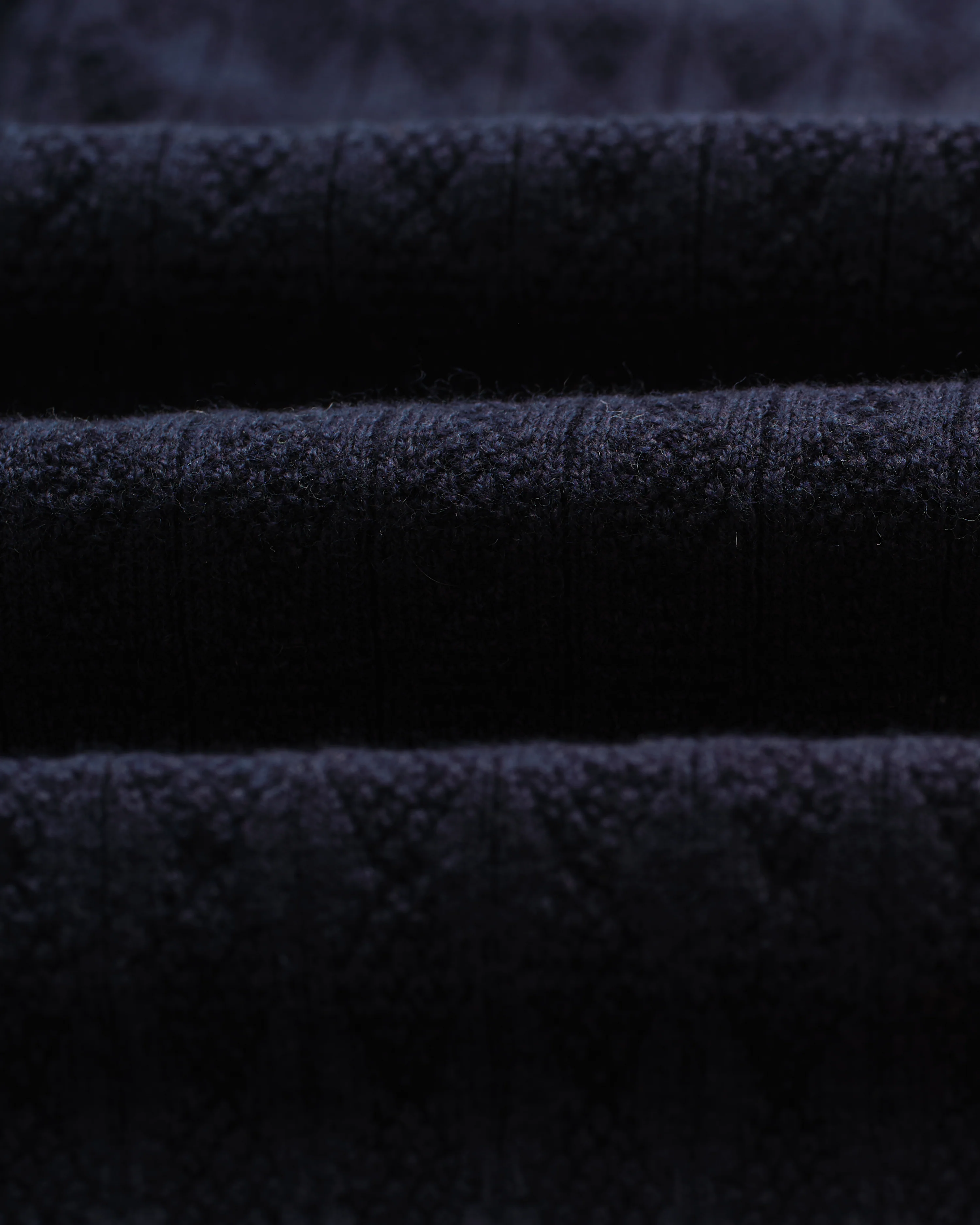 Naples - Navy Diamond Stripe Knitted Polo - Image 9