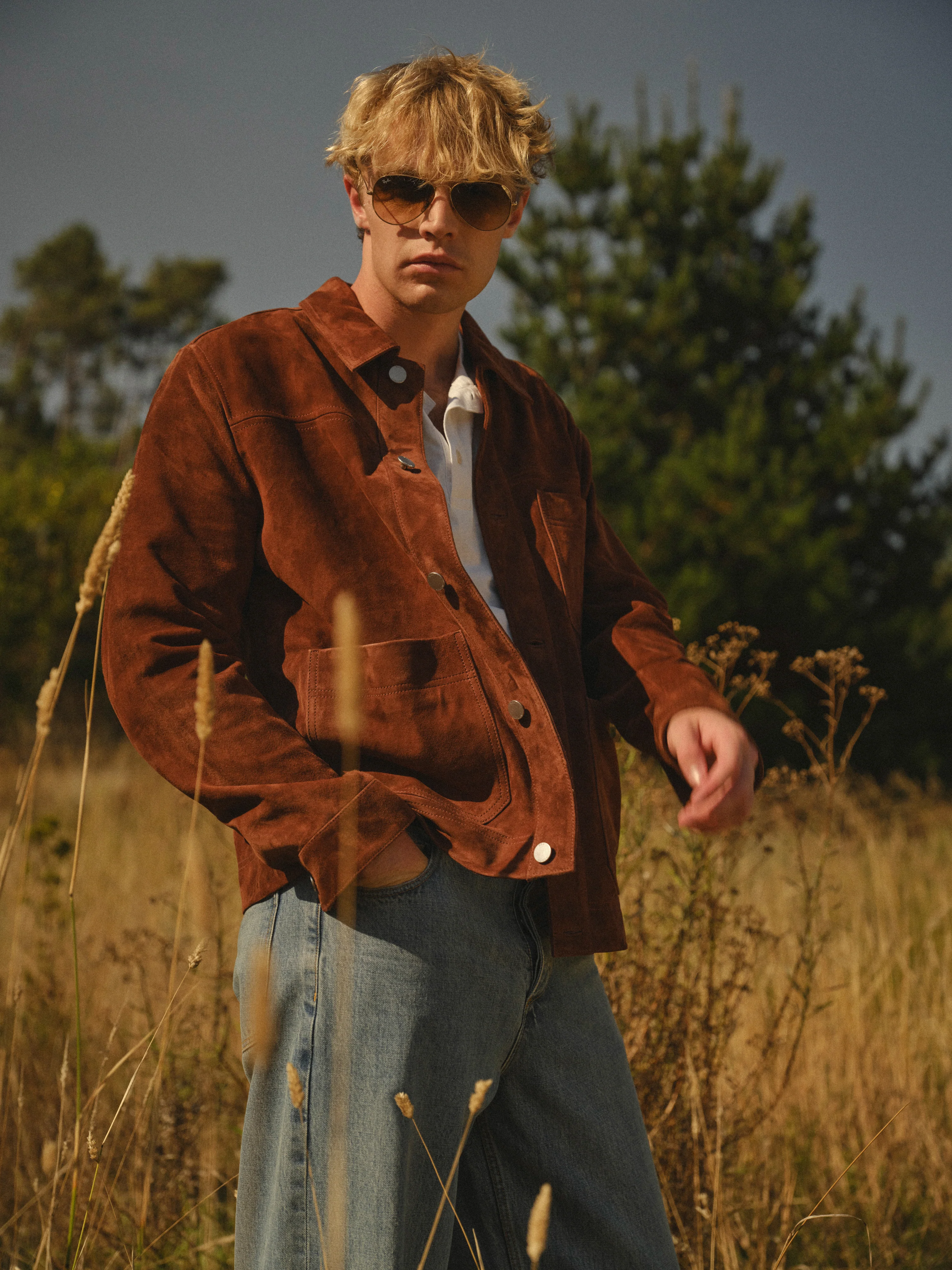 Robin - Brown Suede Chore Jacket - Image 3