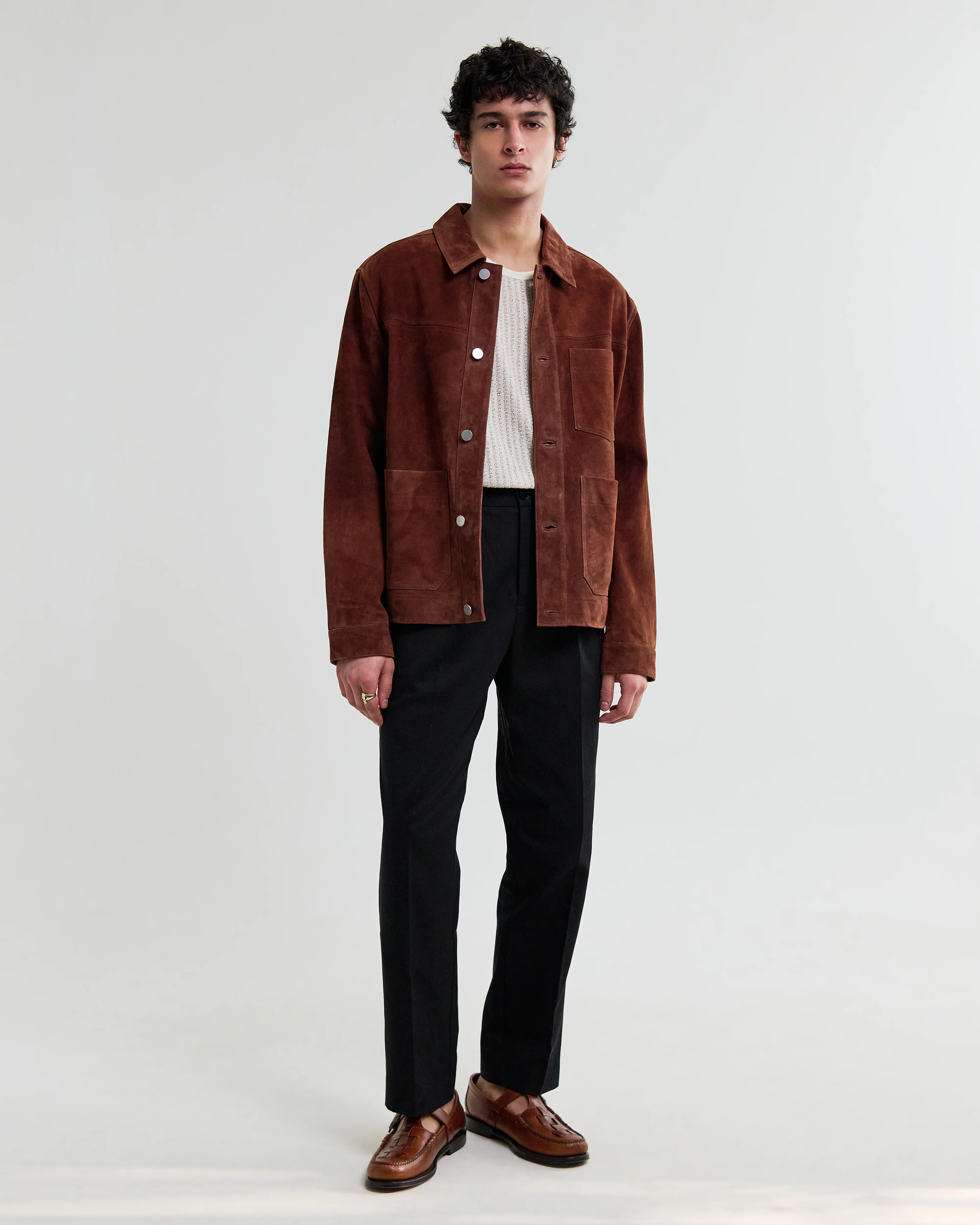 Robin - Brown Suede Chore Jacket - Image 5
