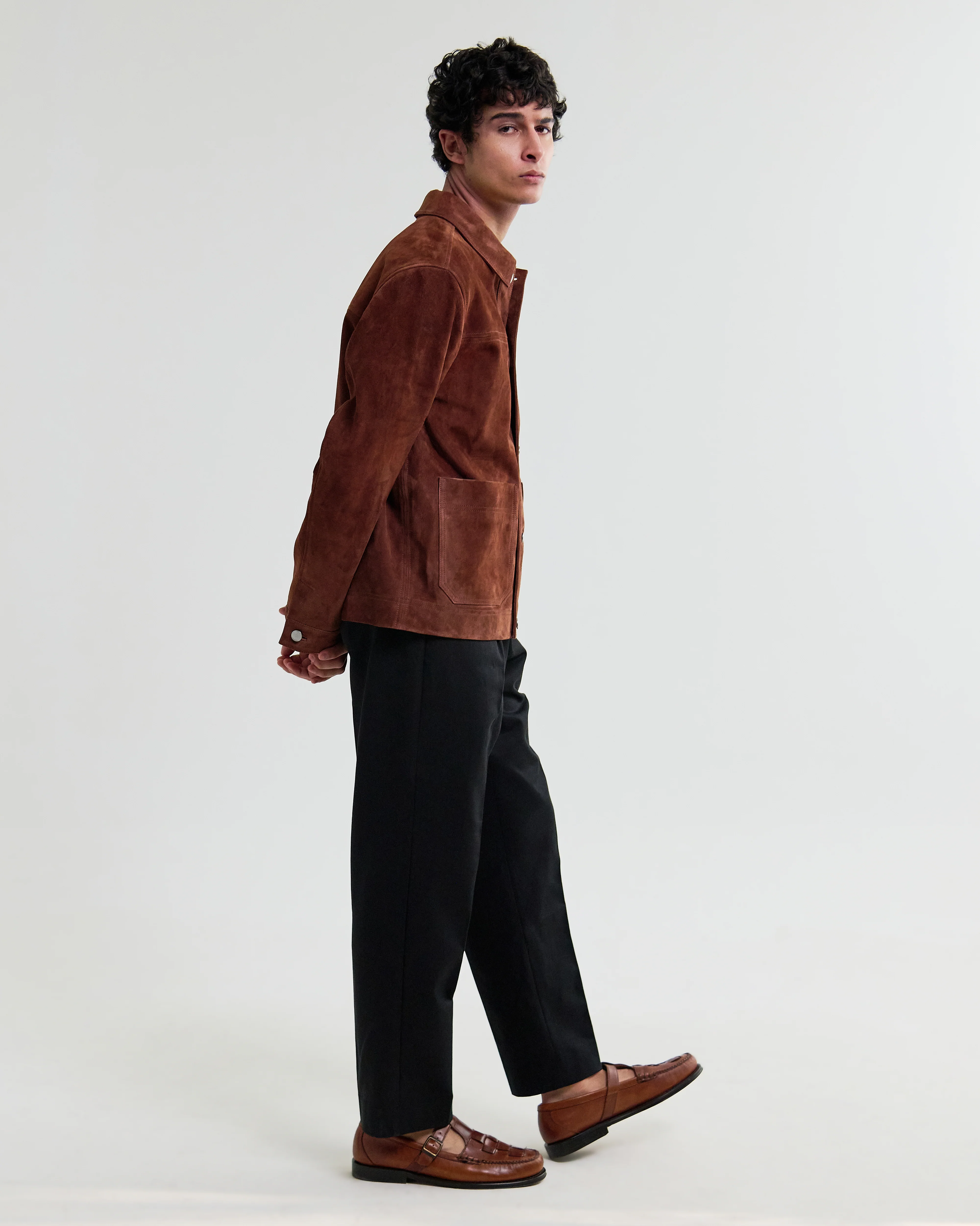 Robin - Brown Suede Chore Jacket - Image 6