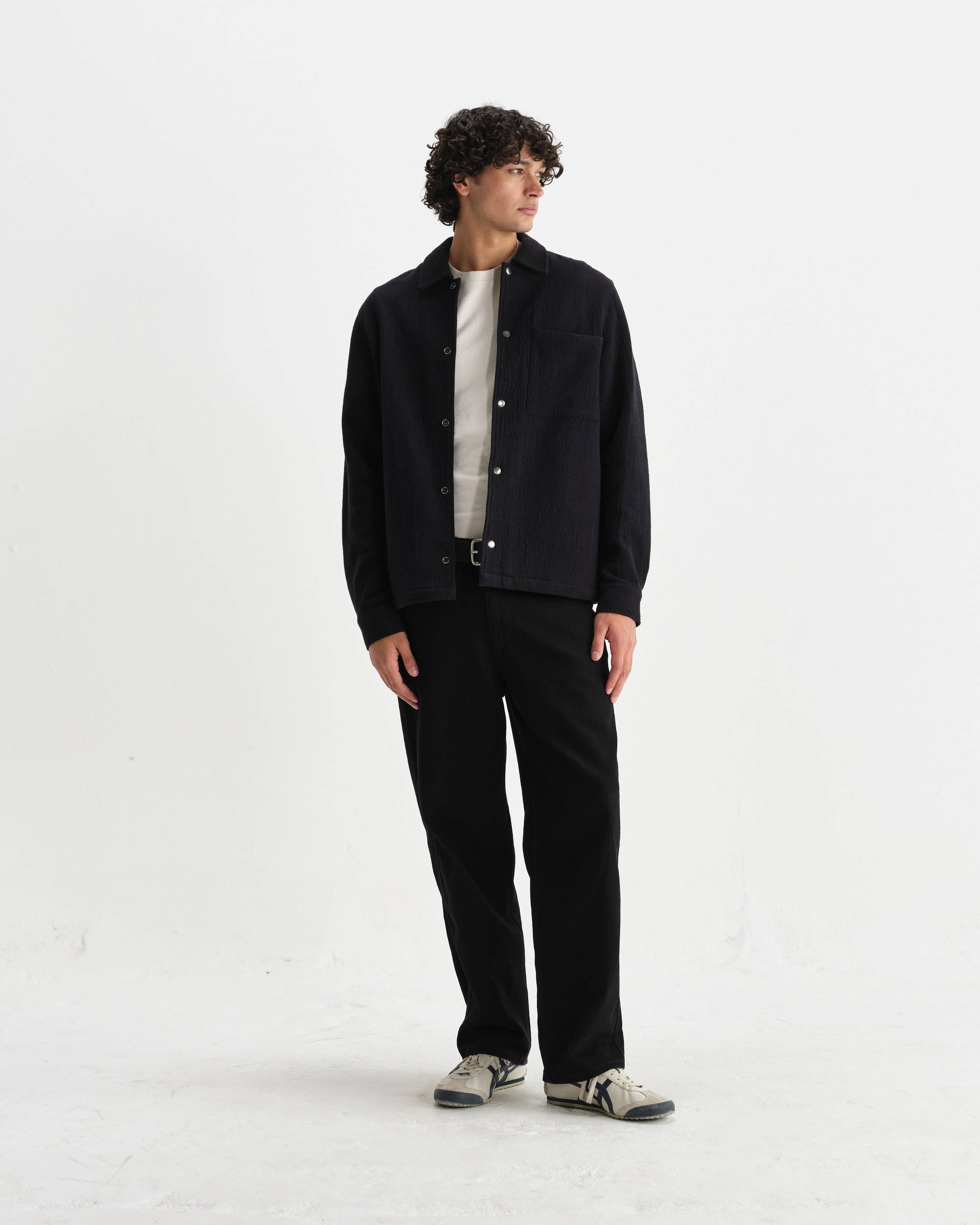 Romer - Black Heavy Crinkle Cotton Overshirt - Image 4