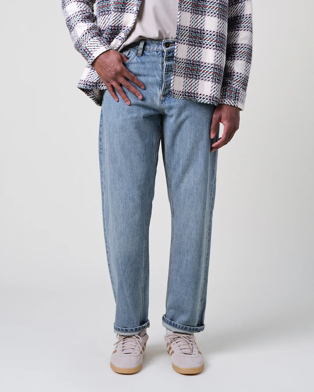 Russell - Blue Wash Selvedge Straight Fit Denim Jeans - Image 5