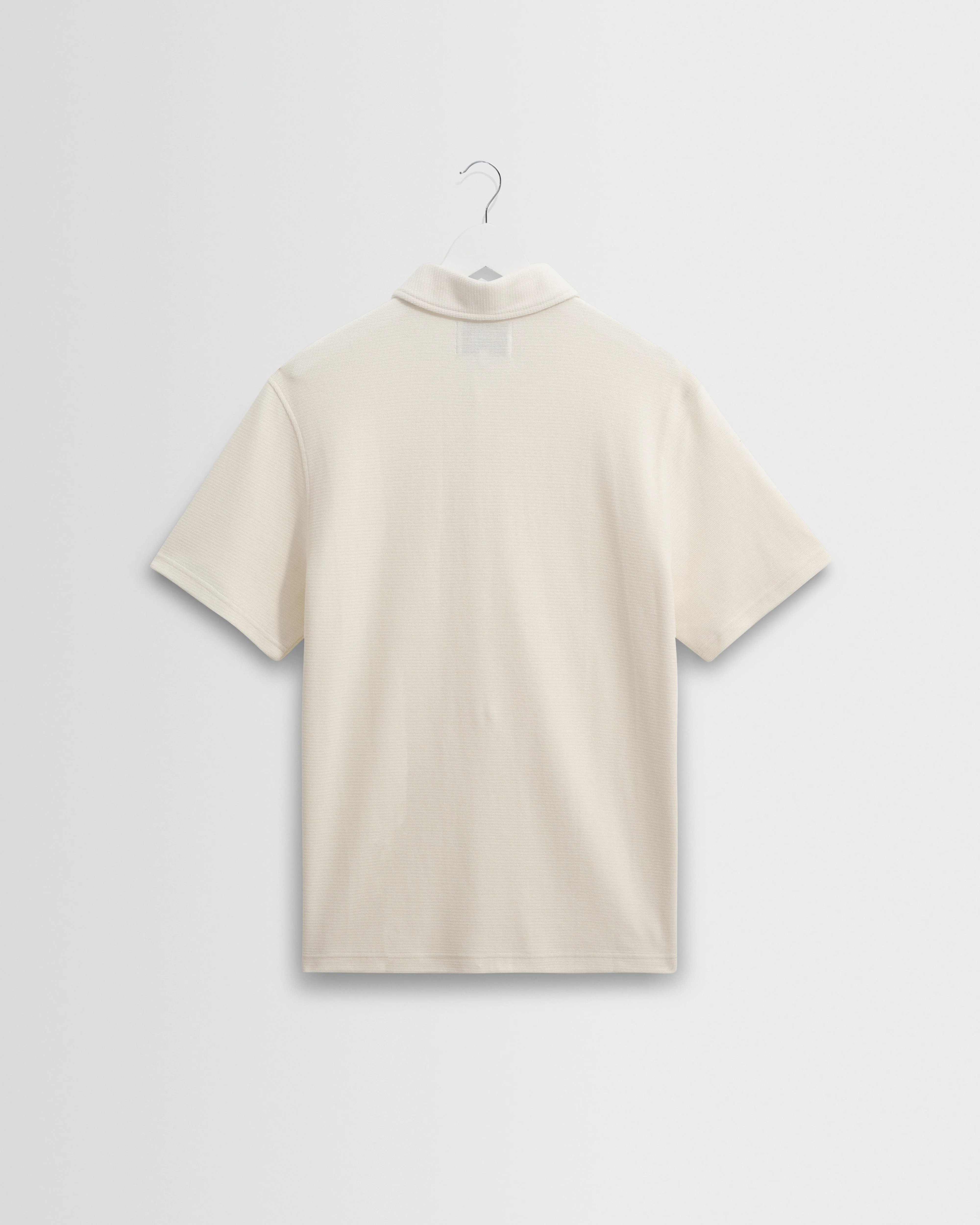 Shore - Ecru Textured Organic Cotton Polo Shirt - Image 8