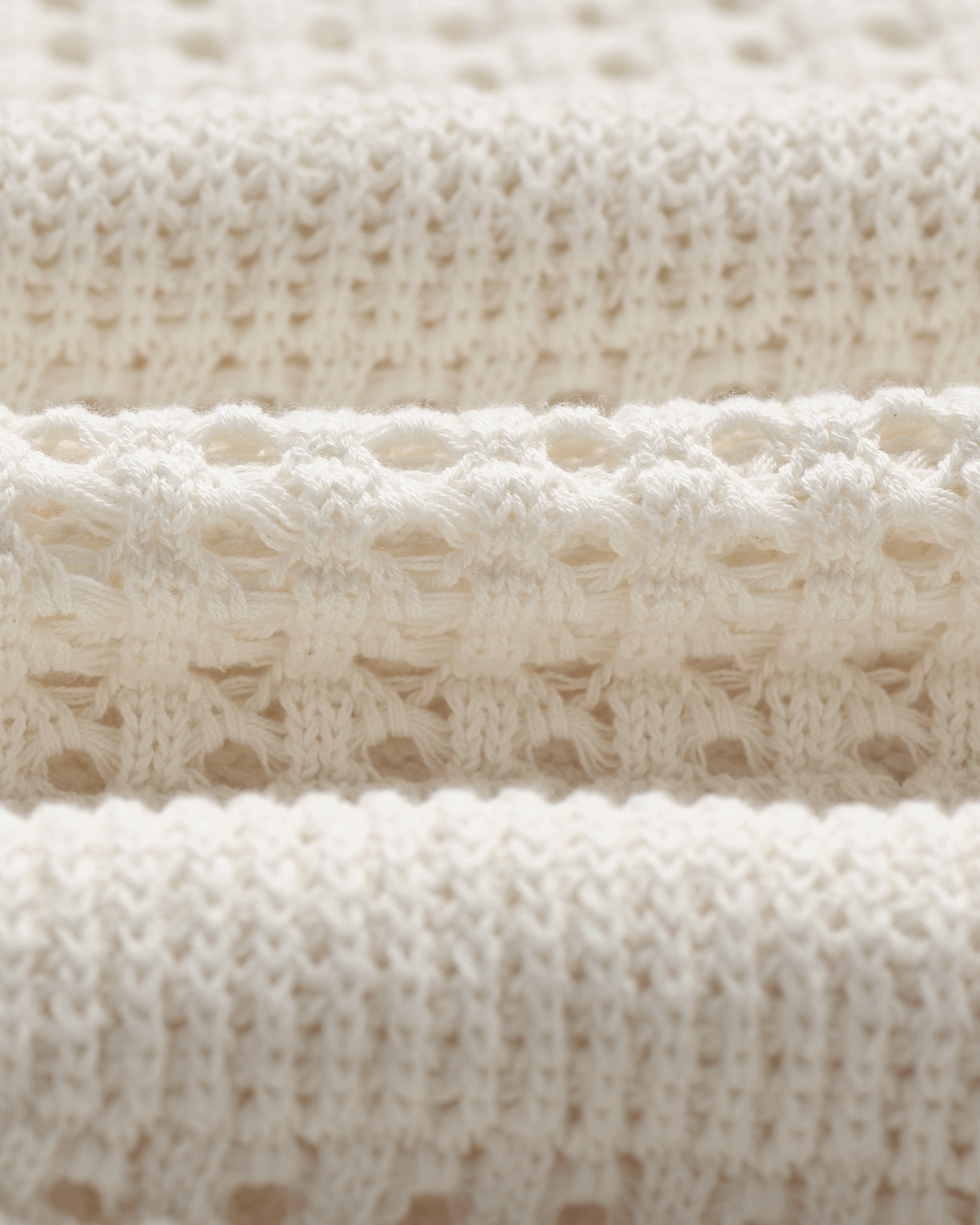 Siena - Ecru Pointelle Knitted Polo - Image 12