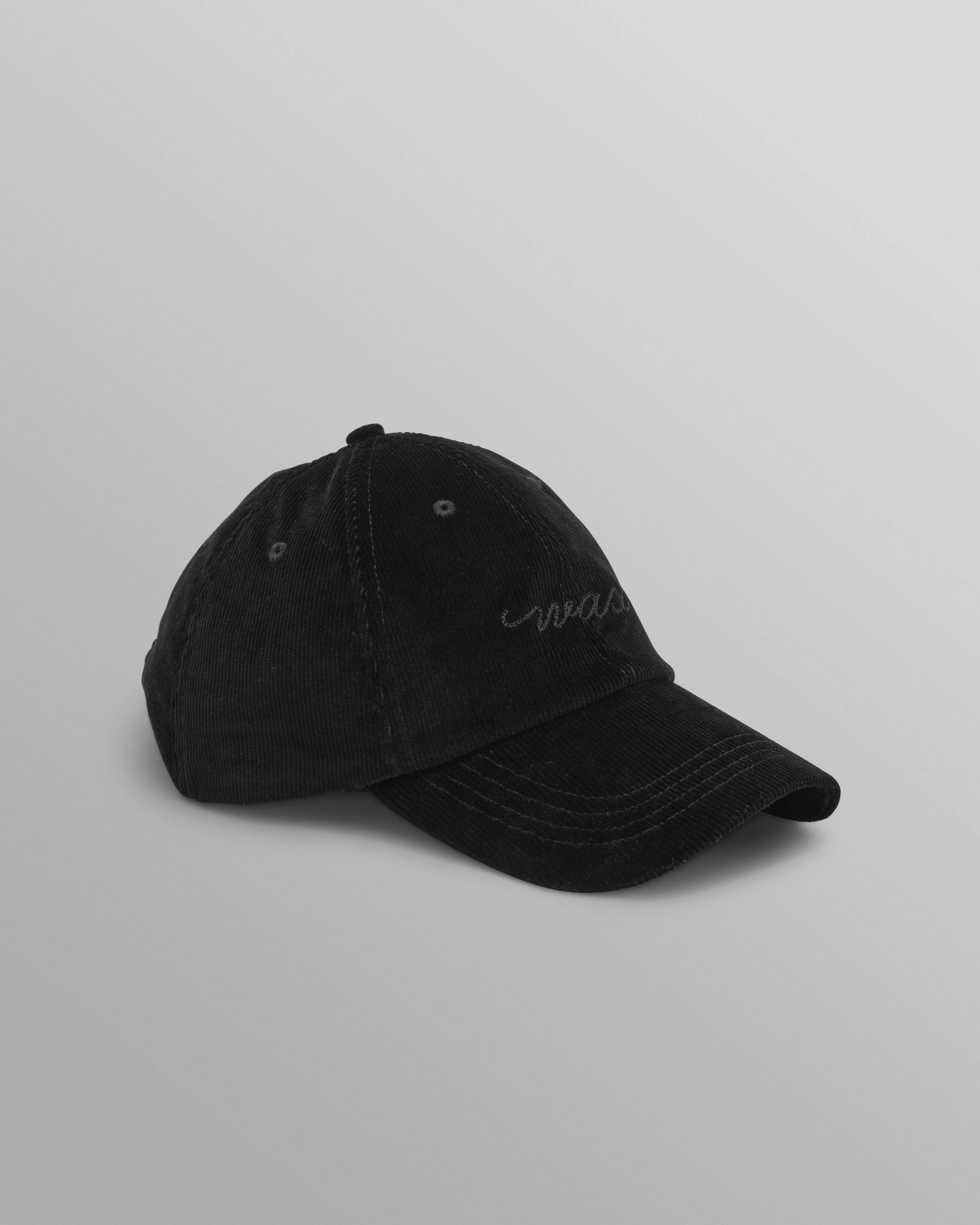 Spencer - Black Corduroy Sports Cap - Image 3
