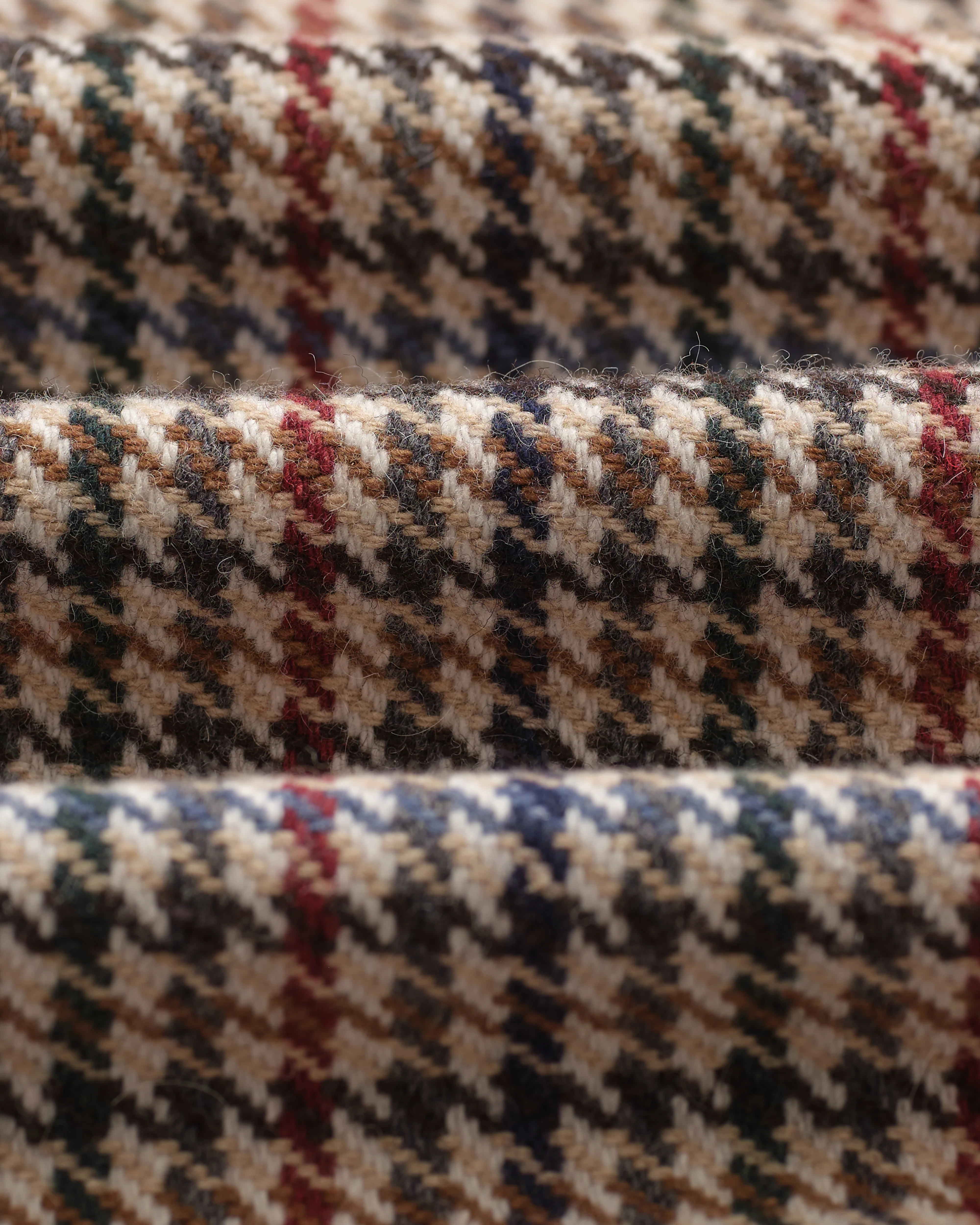 Stan - Natural Houndstooth Check Wool Car Coat - Image 9