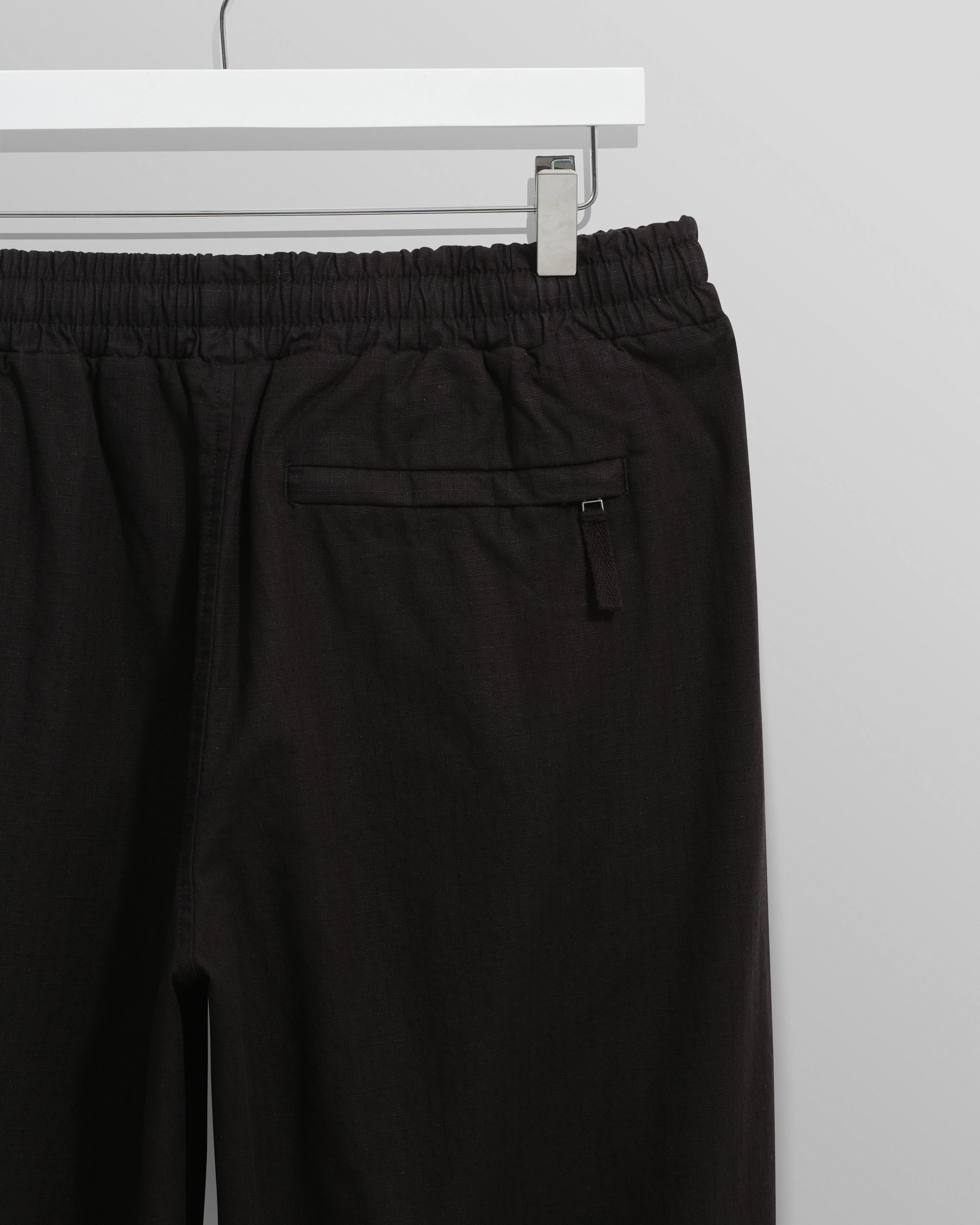 Tyne - Black Cotton-Linen Ripstop Trousers - Image 10